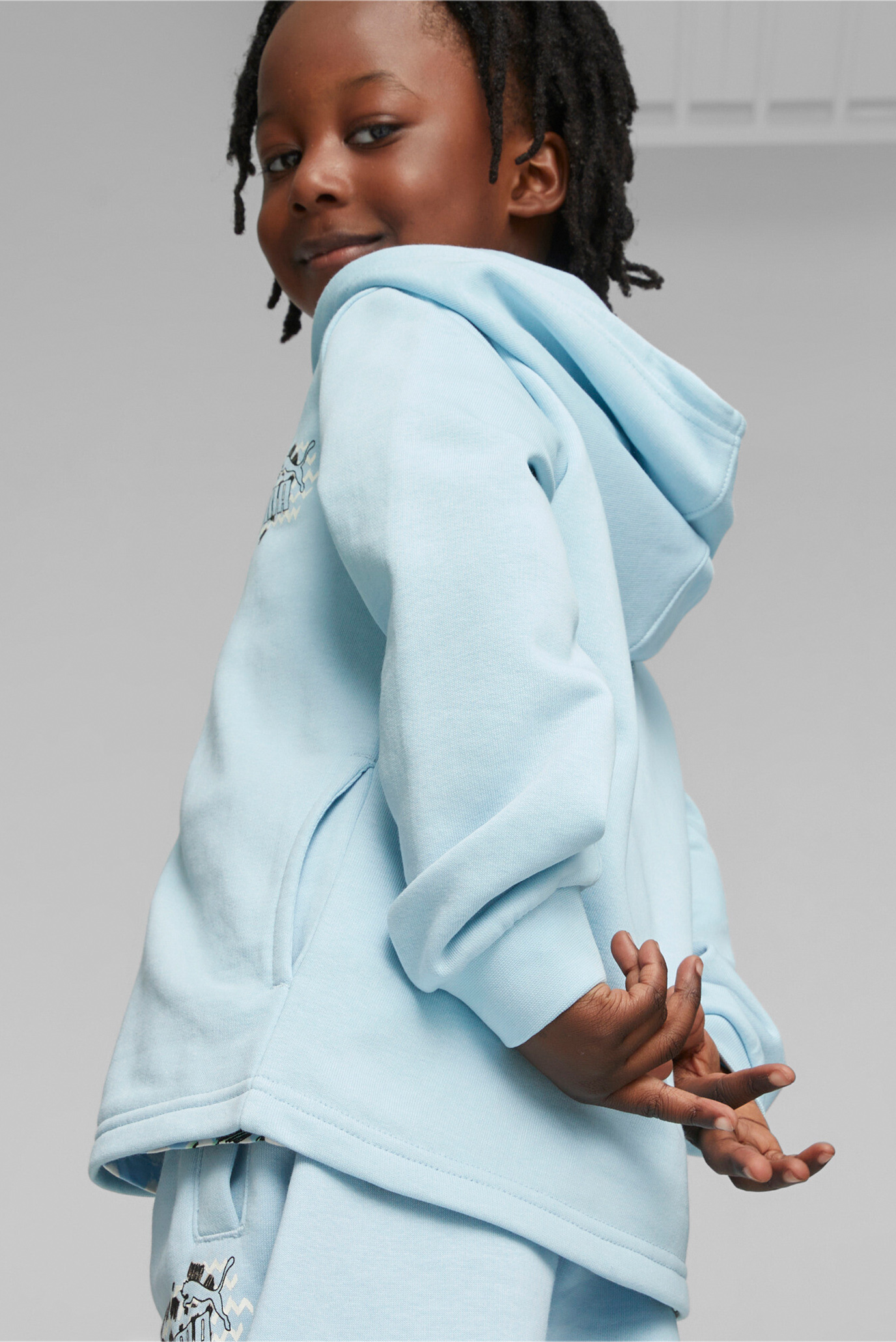 Puma light outlet blue hoodie