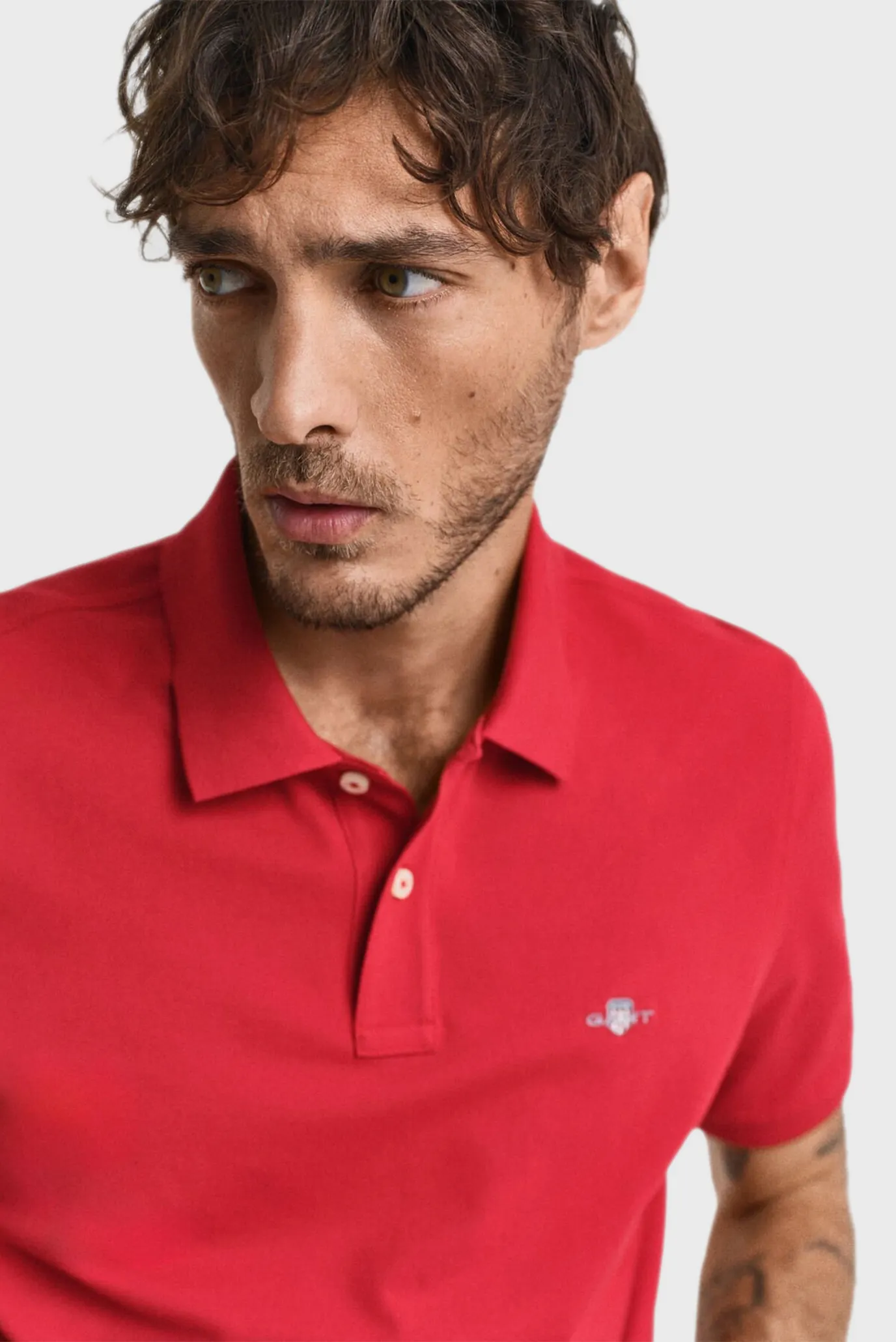 Чоловіче червоне поло REG SHIELD SS PIQUE POLO 4