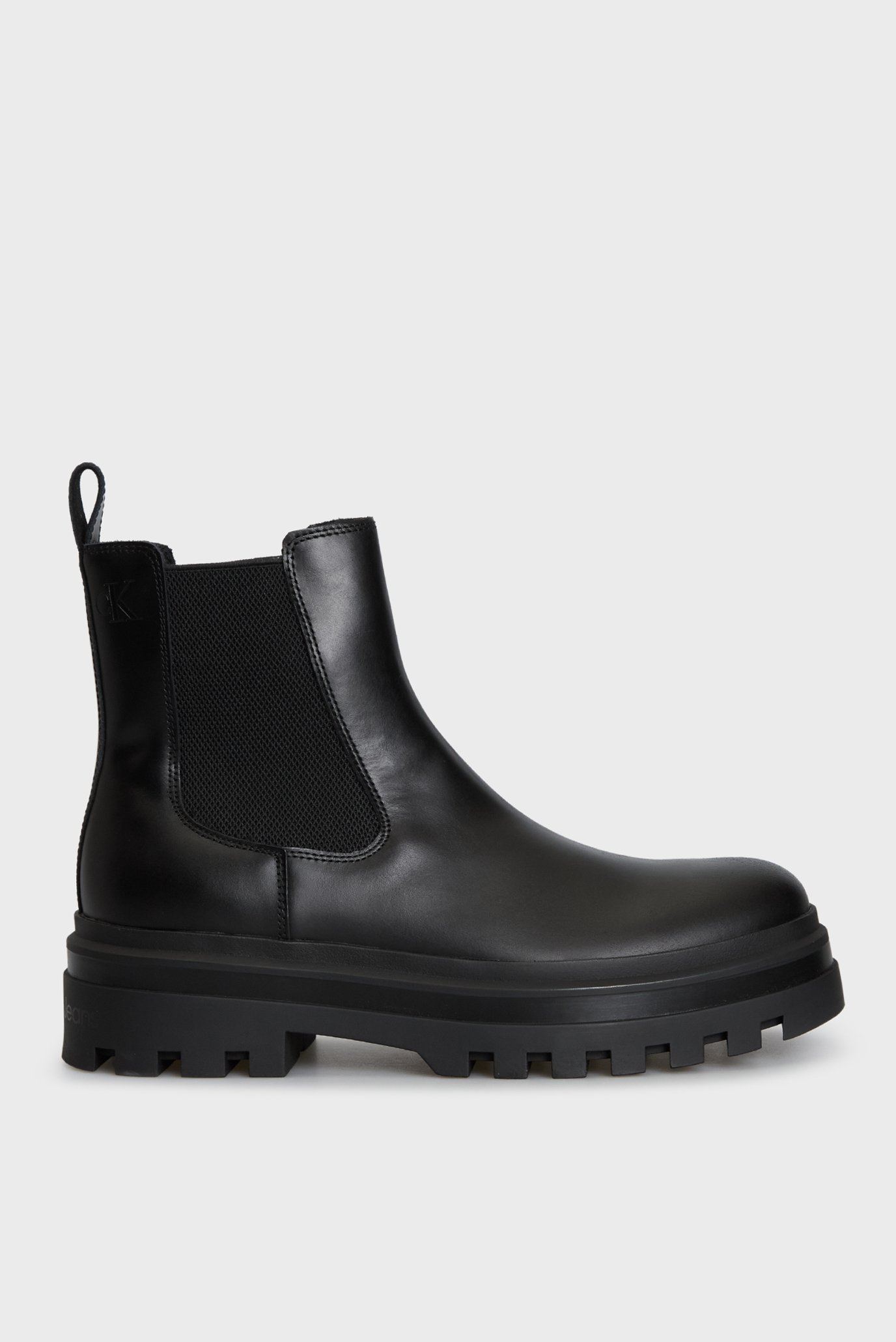 Мужские черные кожаные челси LUGGED CHELSEA BOOT 1