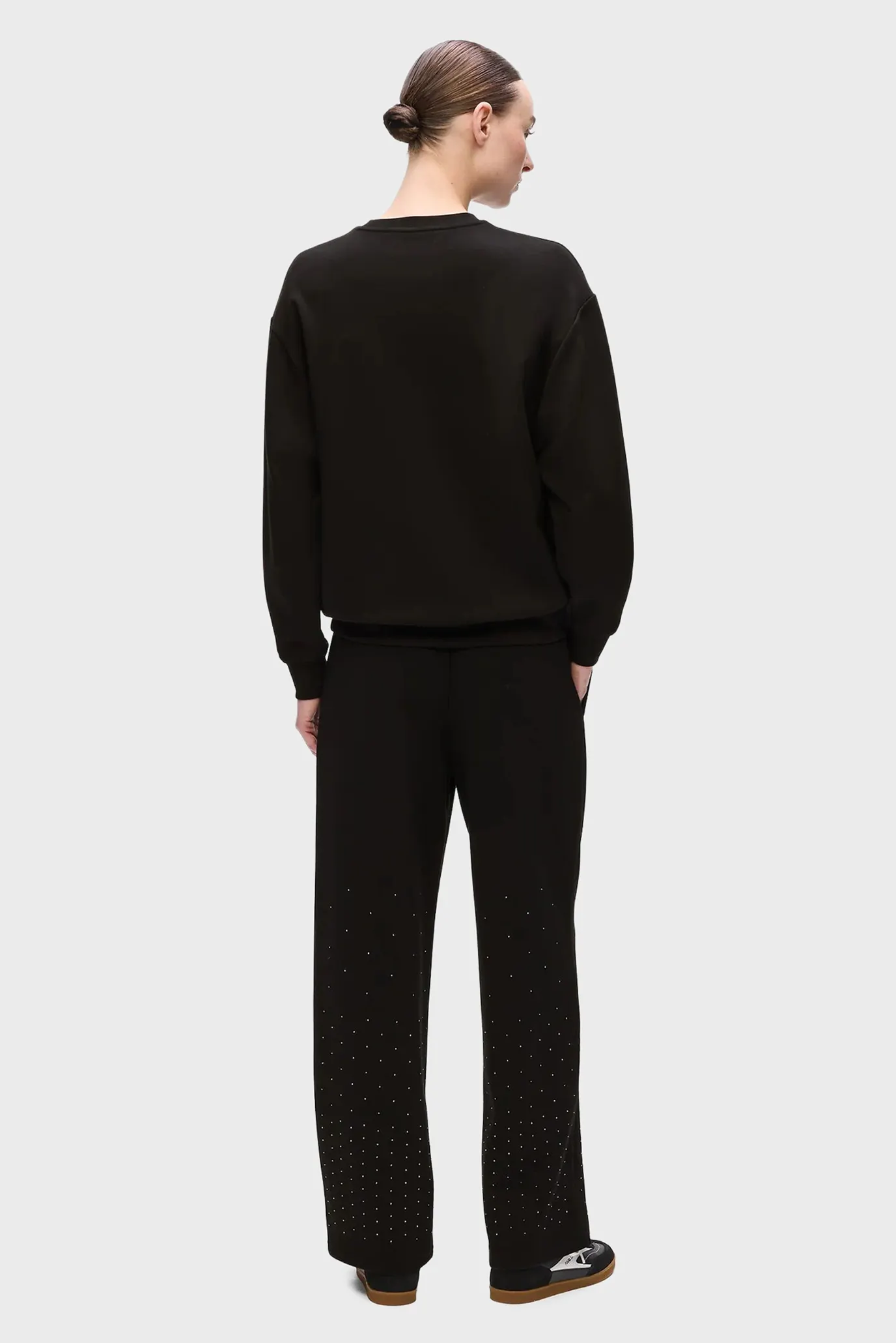 Женский черный свитшот rhinestone rain 3