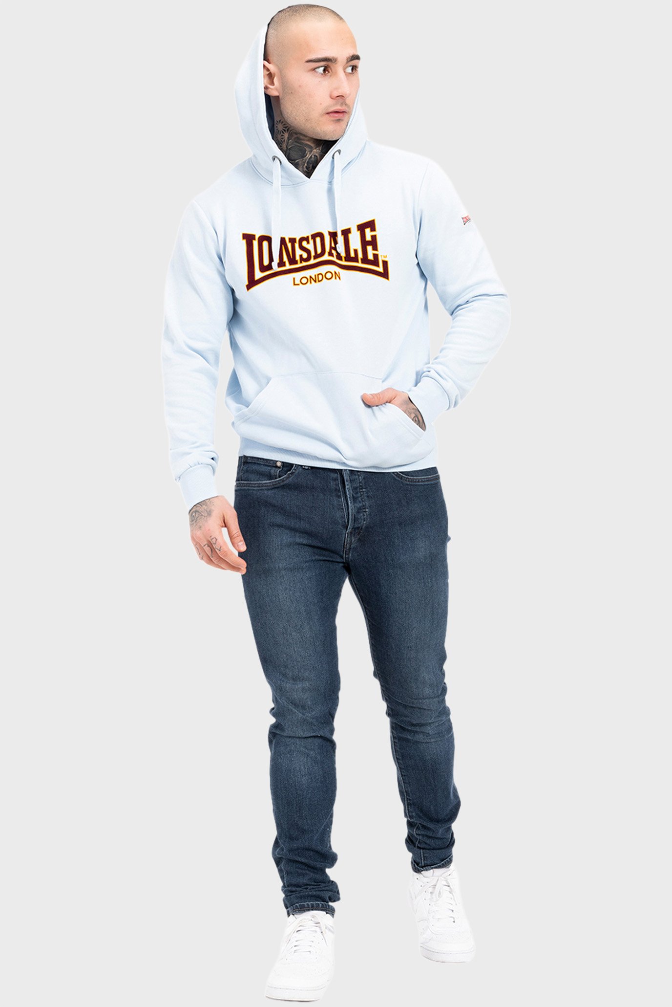 Мужское голубое худи CLASSIC Голубой XXL Lonsdale 117030 Мужское голубое худи CLASSIC Голубой XXL Lonsdale 117030