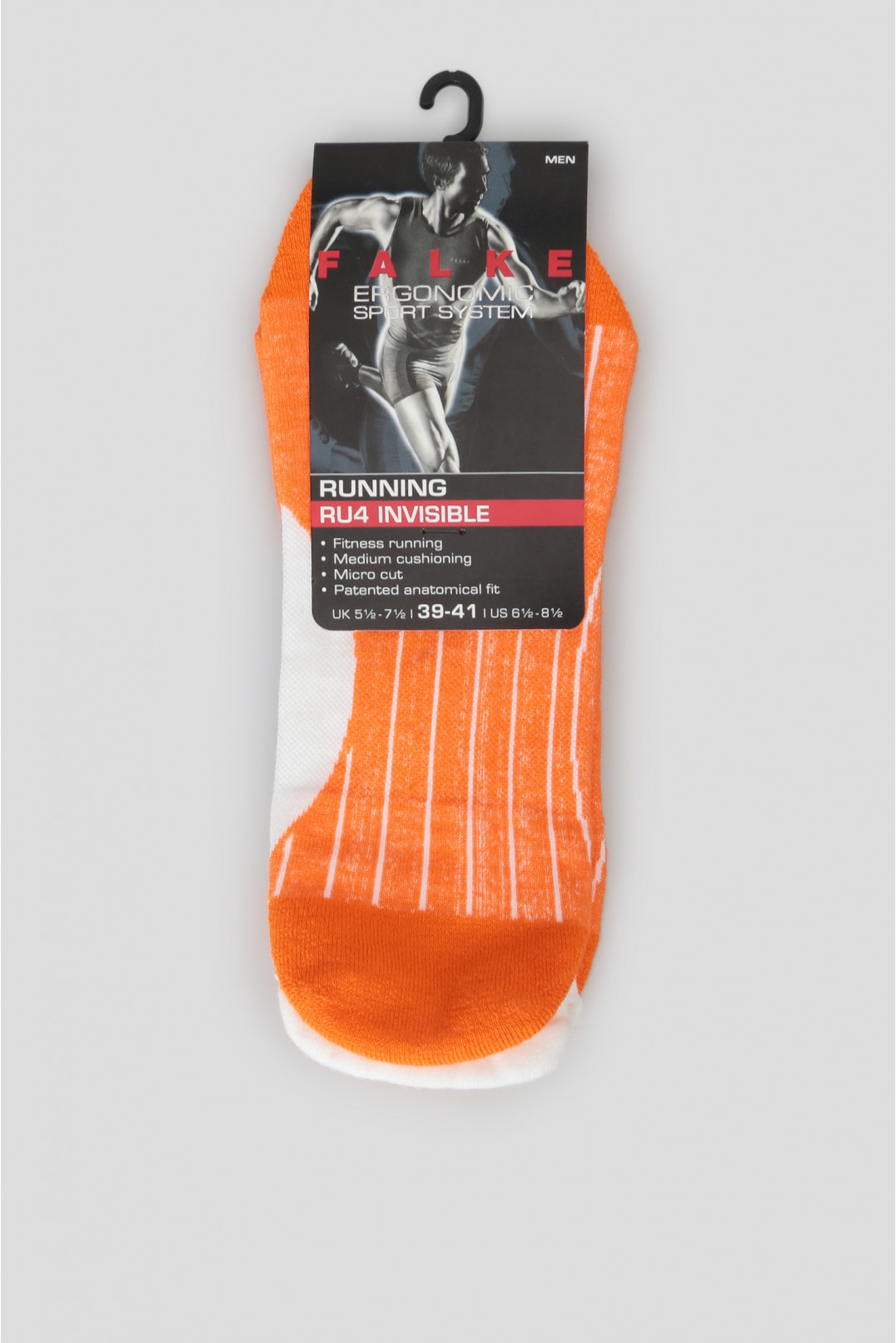 Мужские оранжевые носки для бега RU4 IN 1