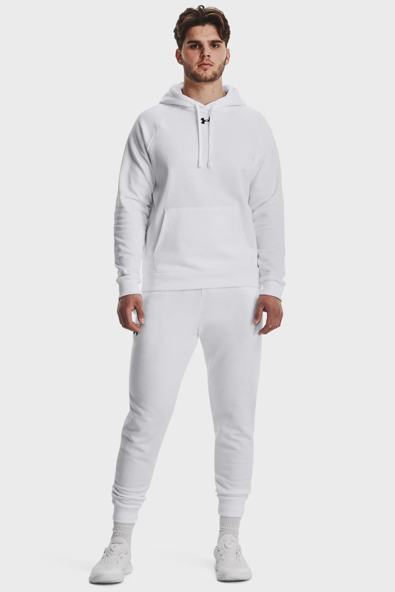Чоловіче біле худі UA Rival Fleece Hoodie 2