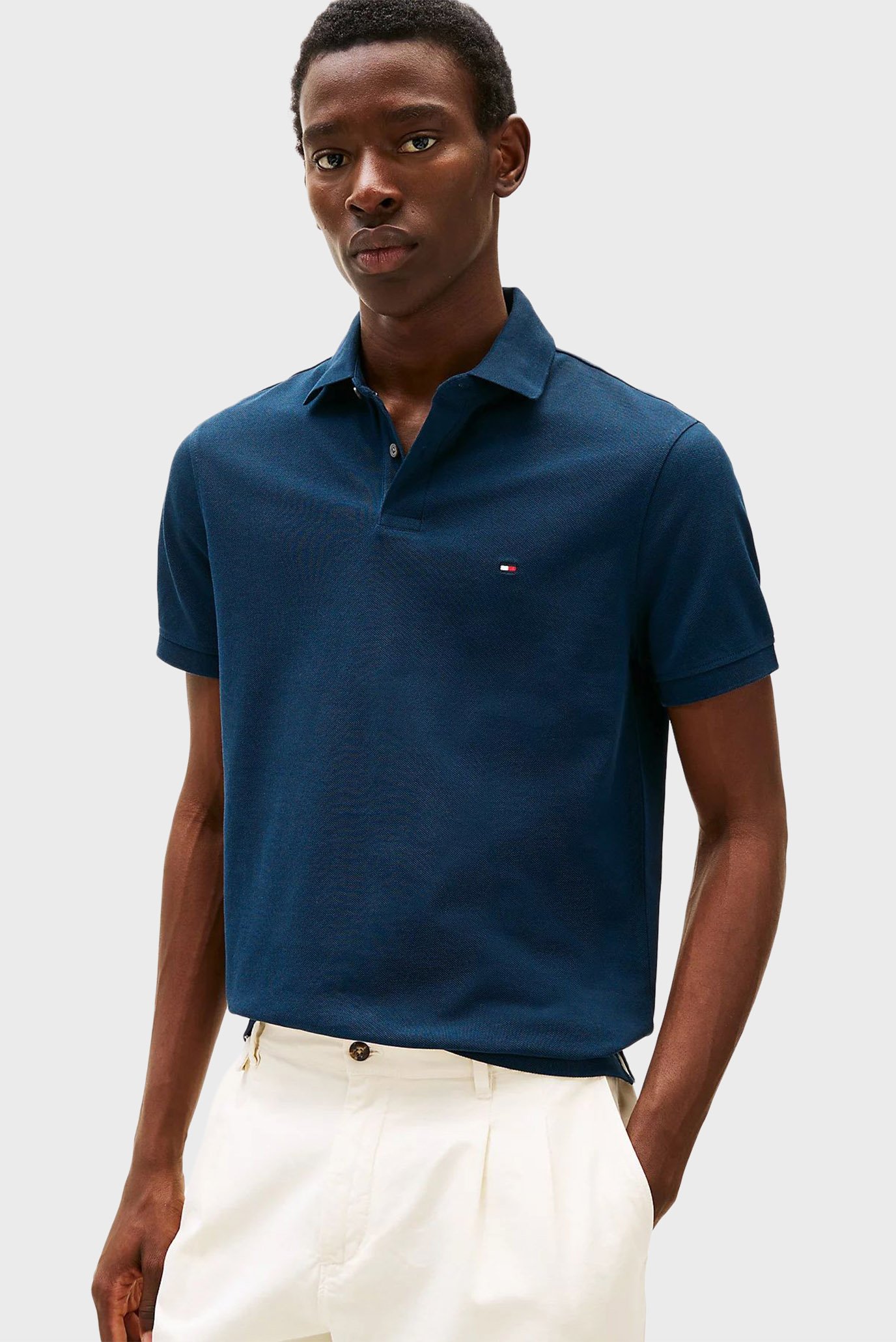 Мужское темно-синее поло 1985 REGULAR Синий S Tommy Hilfiger MW0MW17770