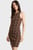 Женское коричневое платье с узором ECO MK DOT EMPR LOGO