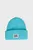 Женская голубая шерстяная шапка