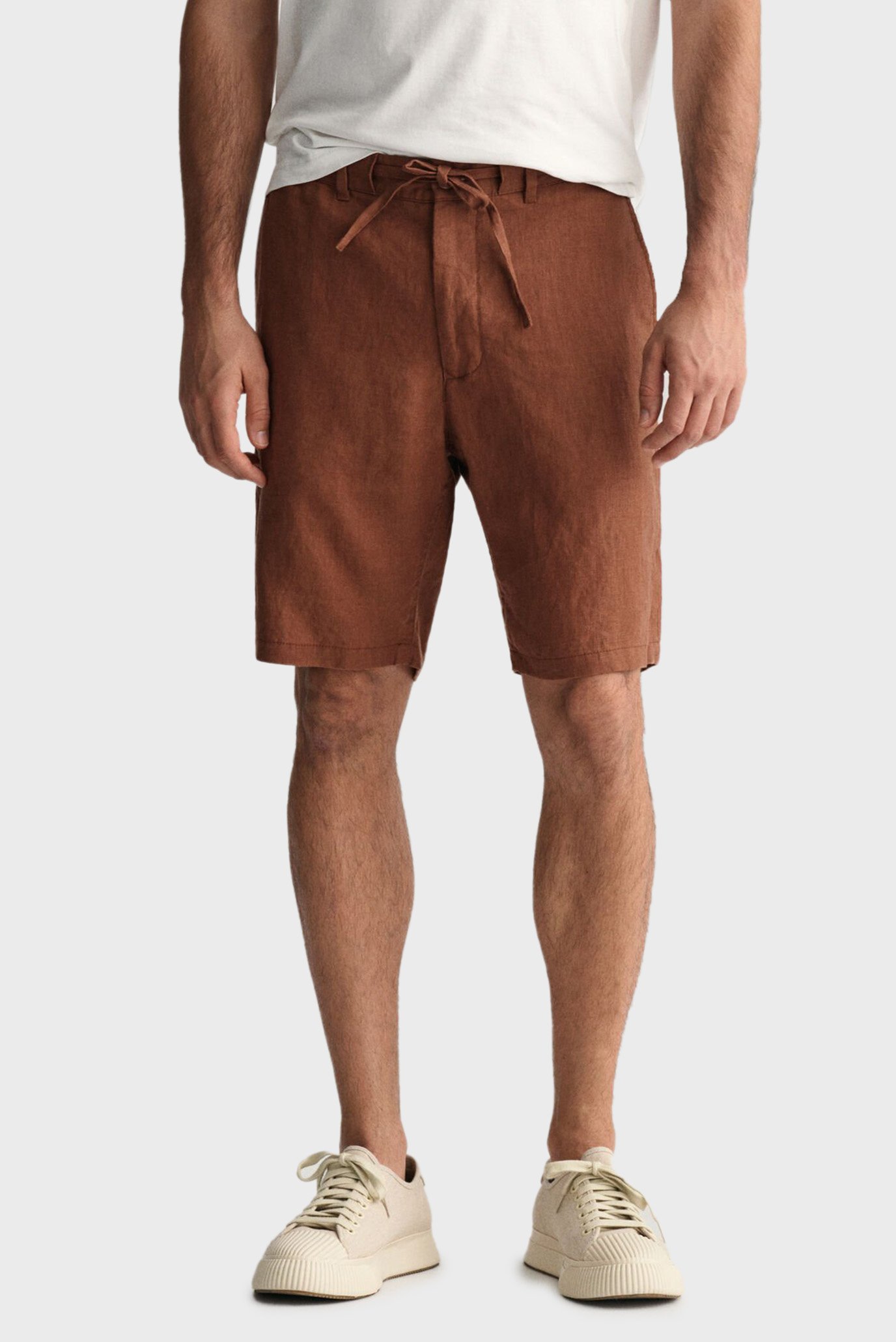 Мужские коричневые льняные шорты RELAXED LINEN DS 1