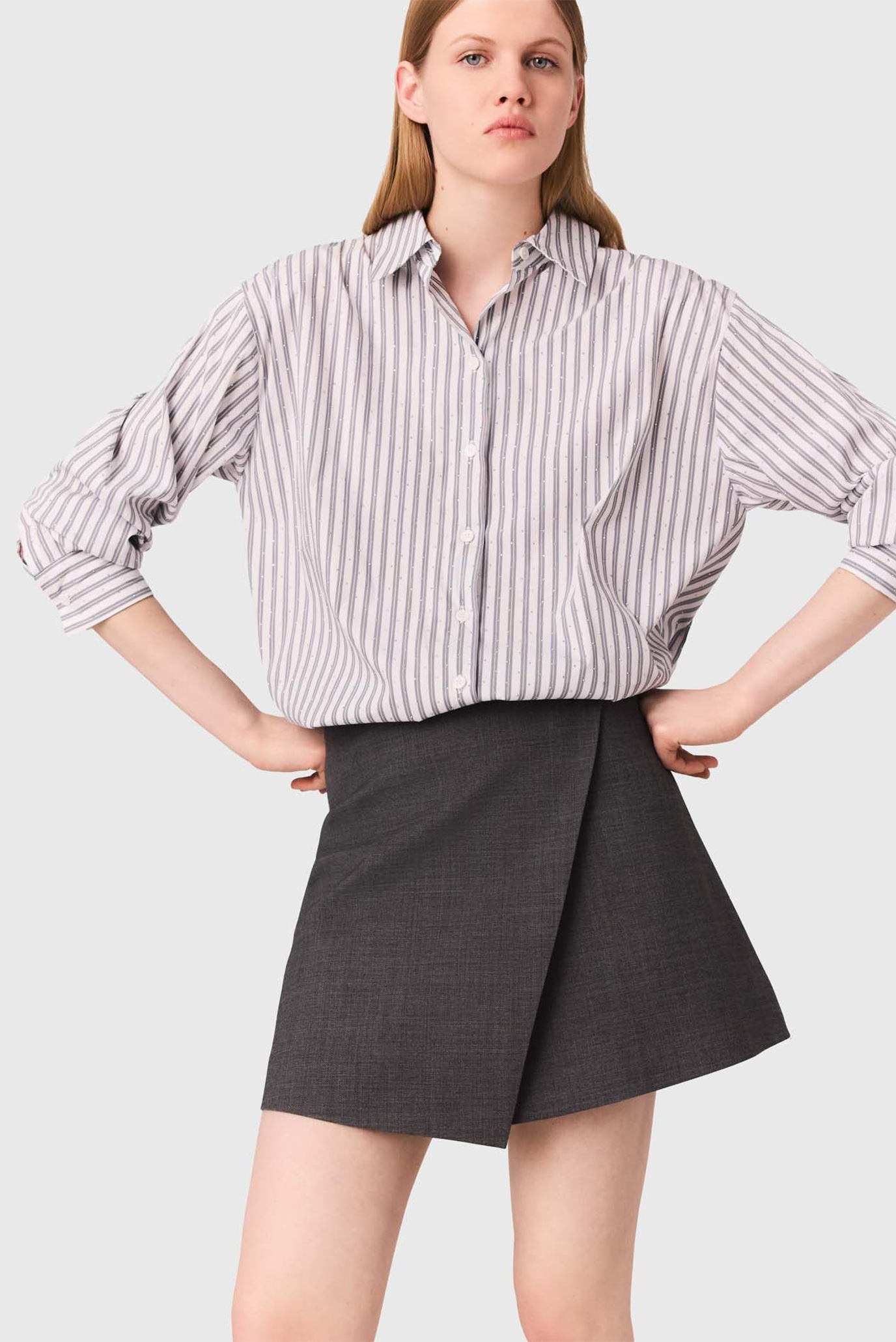 Женское платье 2в1 Разноцветный 36 MAJE MFPRO04269_Ecru Stripes Женское платье 2в1 Разноцветный 36 MAJE MFPRO04269_Ecru Stripes