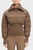 Жіноча коричнева куртка PADDED RIB WAIST JACKET