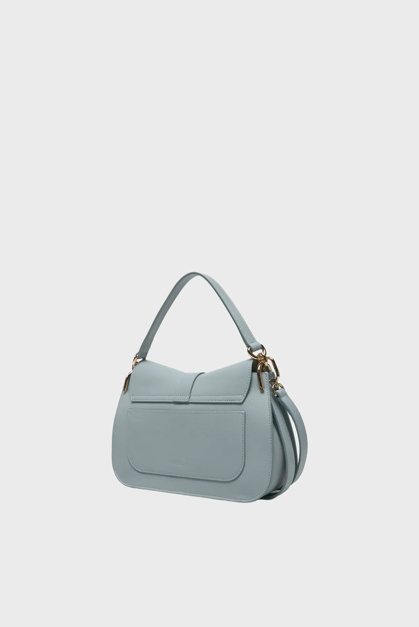 Женская голубая кожаная сумка 3