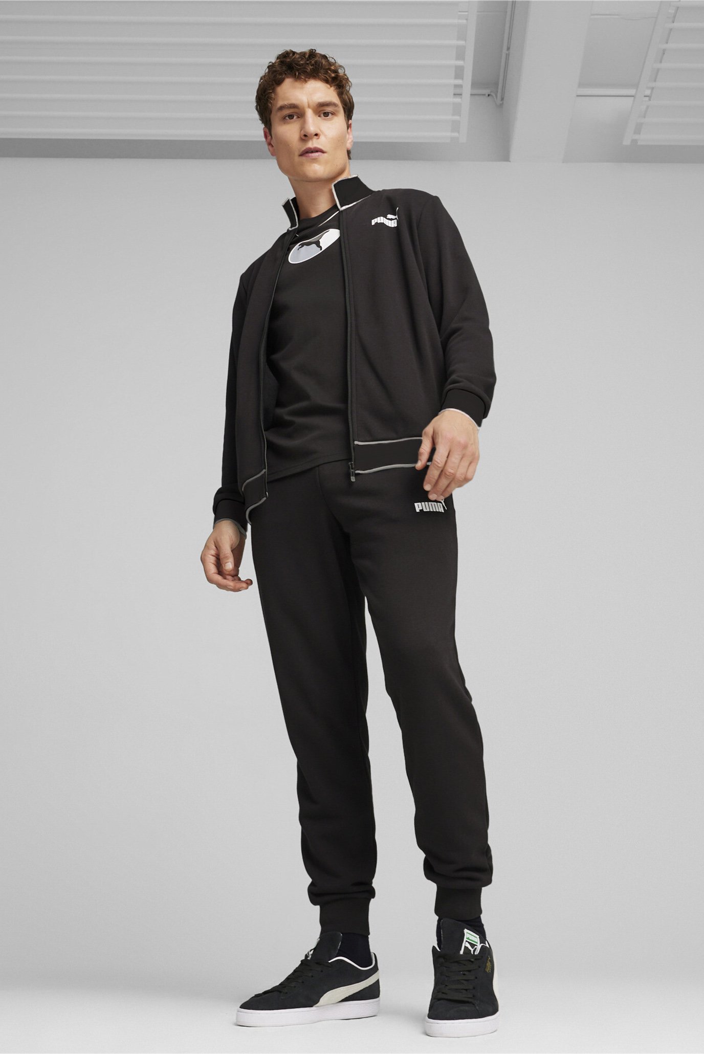 Мужской черный спортивный костюм (кофта, брюки) Sweat Men's Tracksuit 1