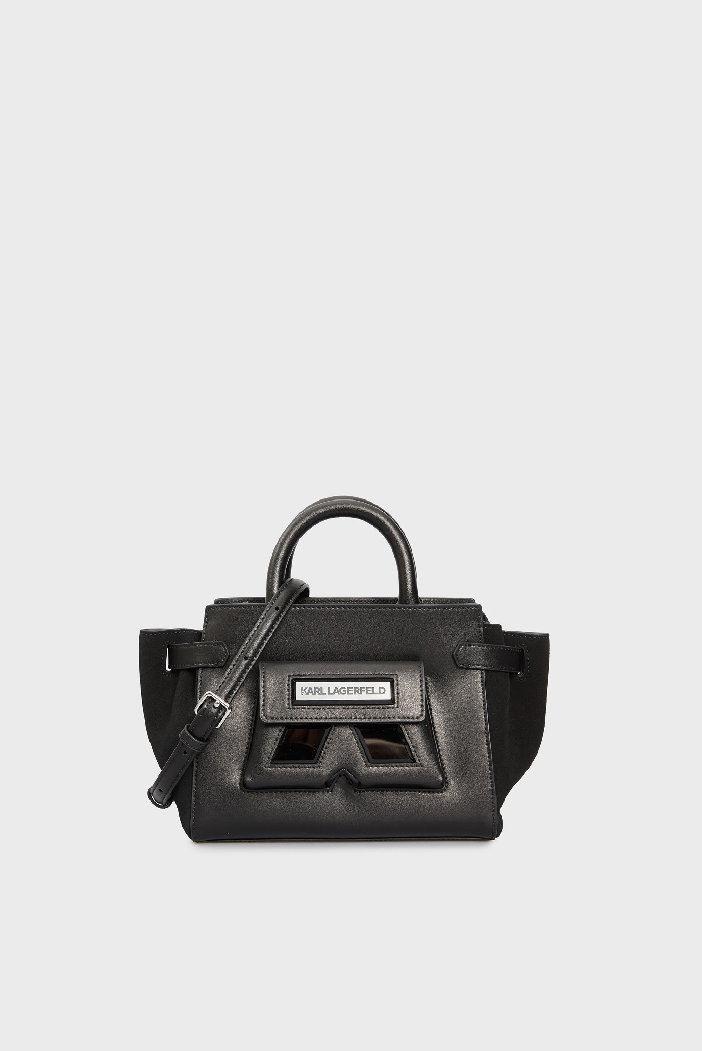 Женская черная кожаная сумка K SM TOTE Черный ONESIZE Karl Lagerfeld 246W3055 Женская черная кожаная сумка K SM TOTE Черный ONESIZE Karl Lagerfeld 246W3055