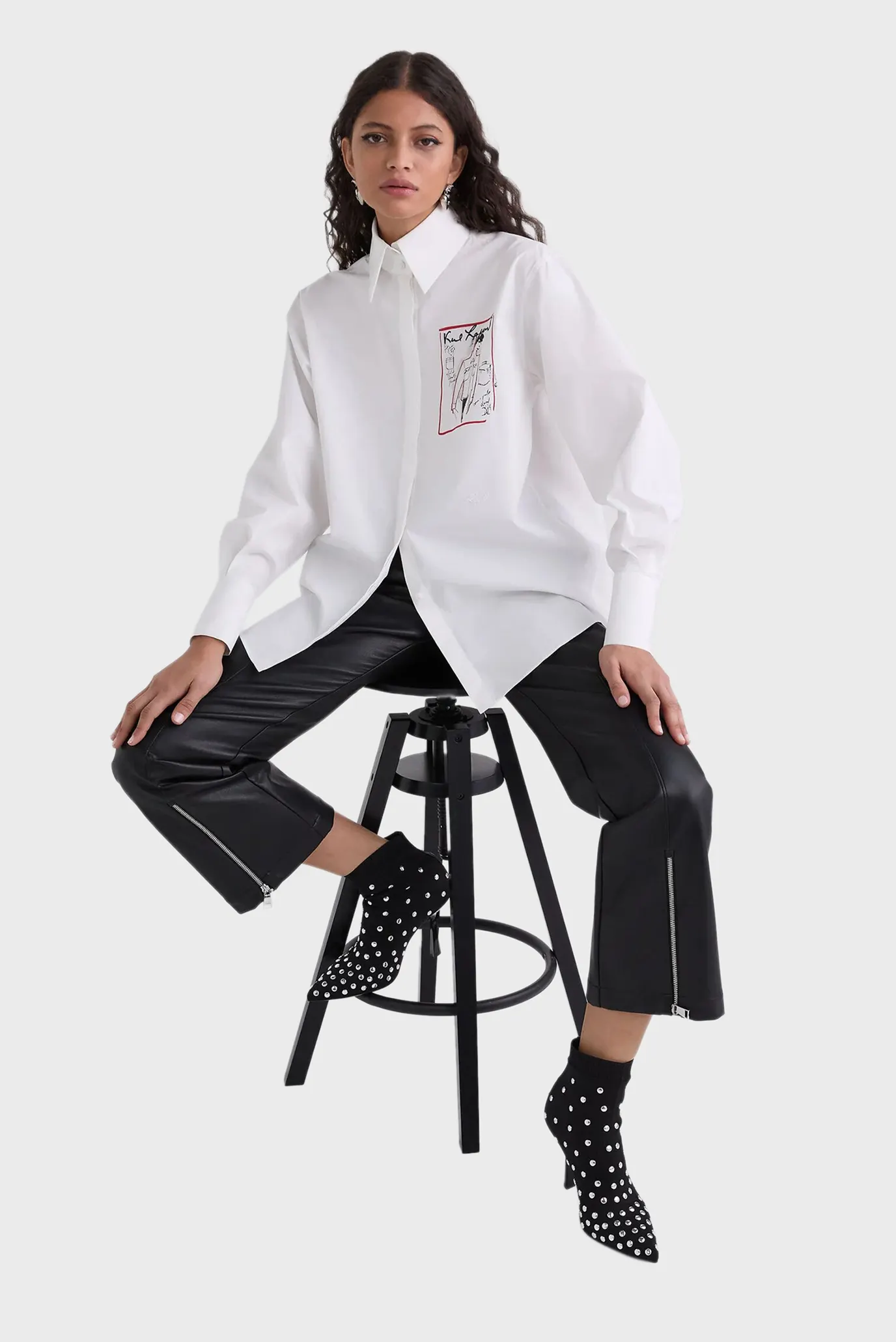Жіноча біла сорочка KARL SERIES 2