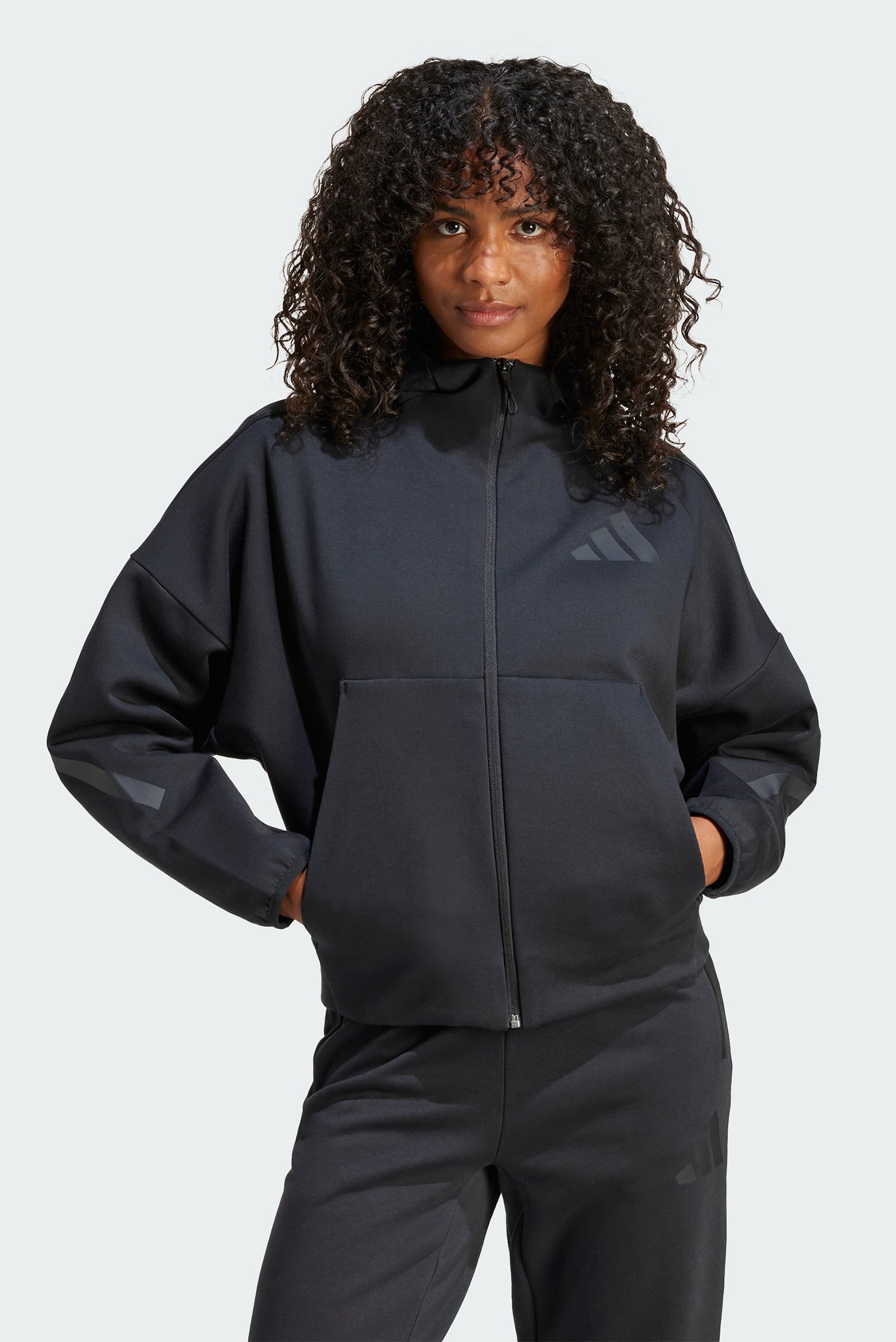 Жіноче чорне худі adidas Z.N.E. Full-Zip 1