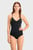 Женский черный купальник Swim Women’s V-Neck Cross-back Swimsuit