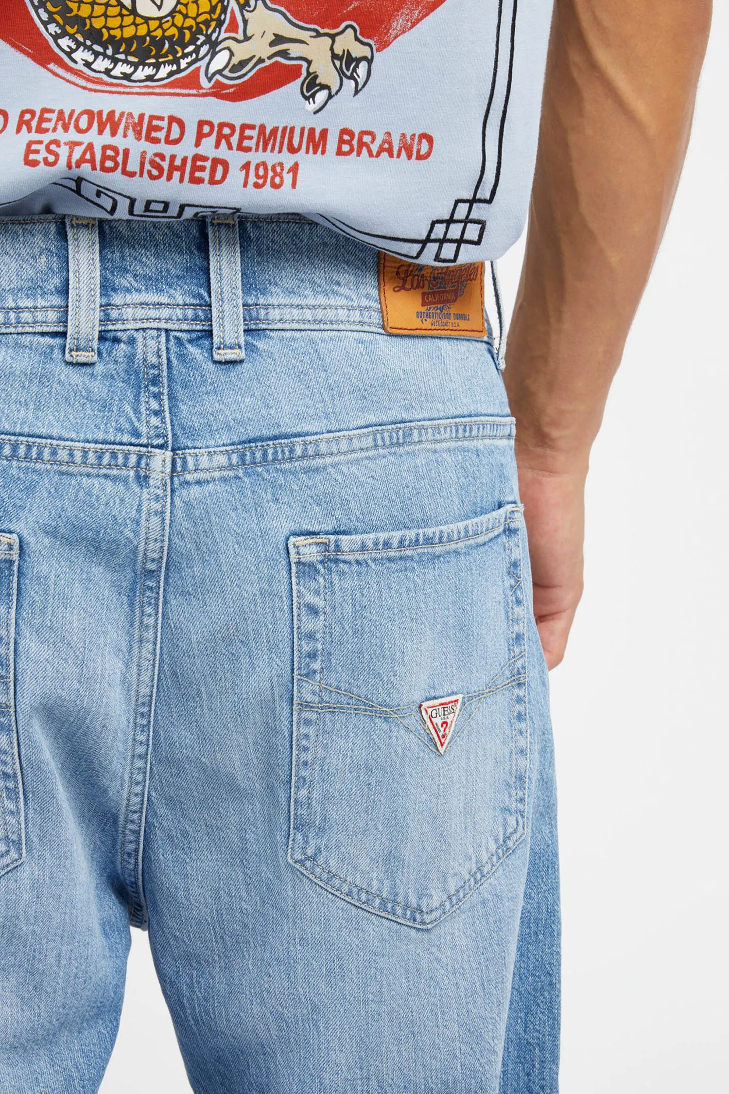 Чоловічі блакитні джинси 4