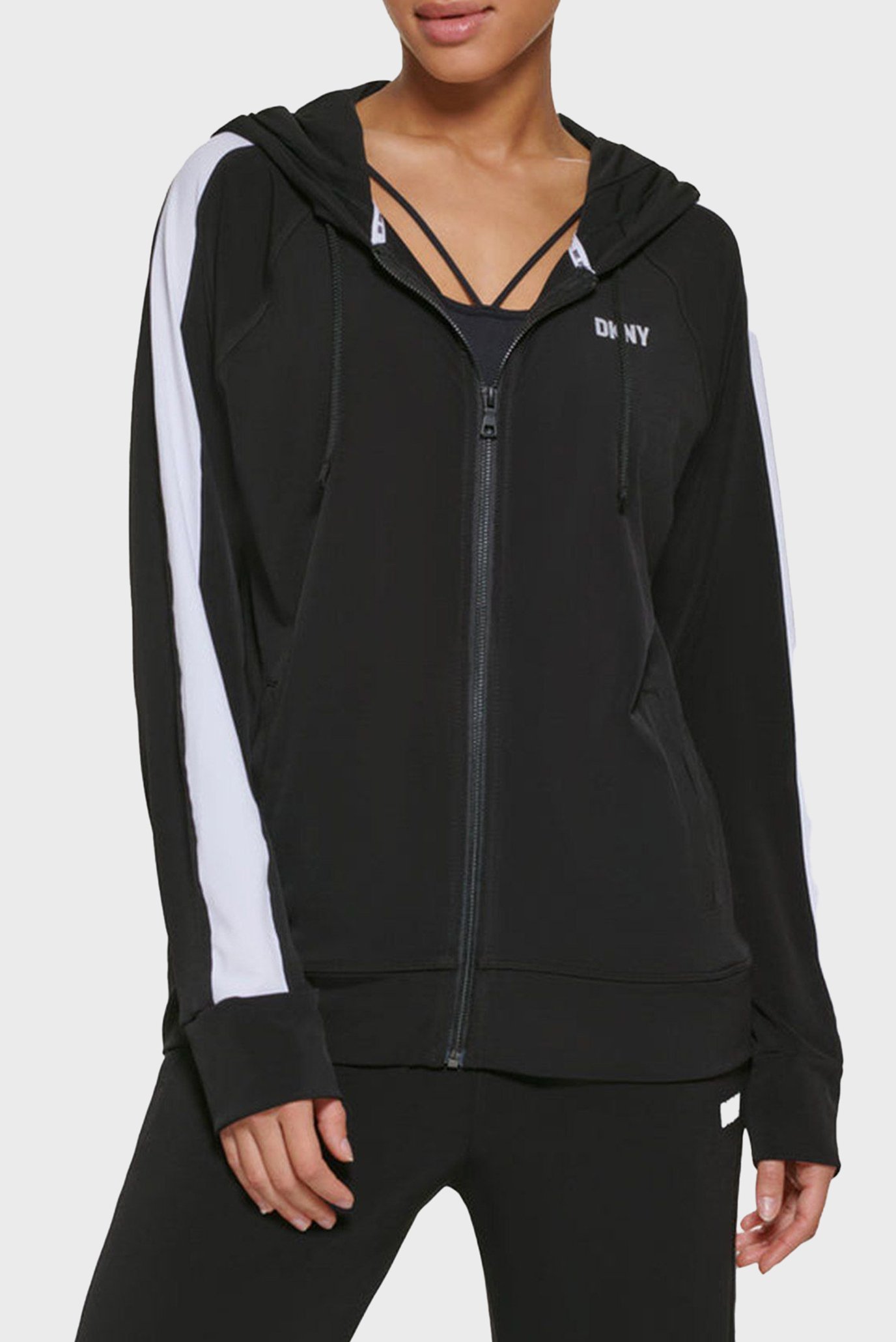 Женское черное худи Черный M DKNY DP2J9124 Женское черное худи Черный M DKNY DP2J9124