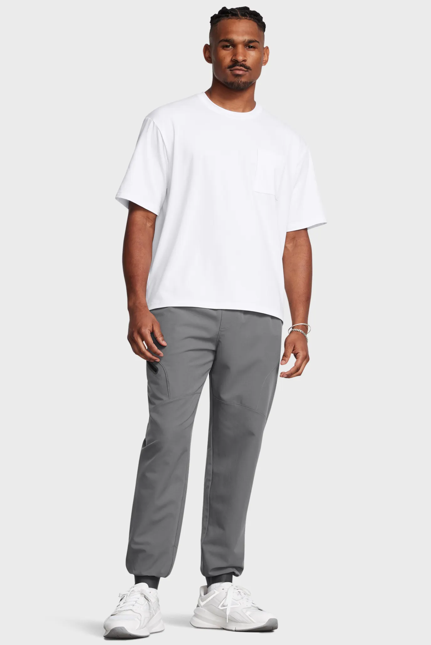 Чоловічі сірі спортивні штани UA Unstoppable Woven Jogger 2