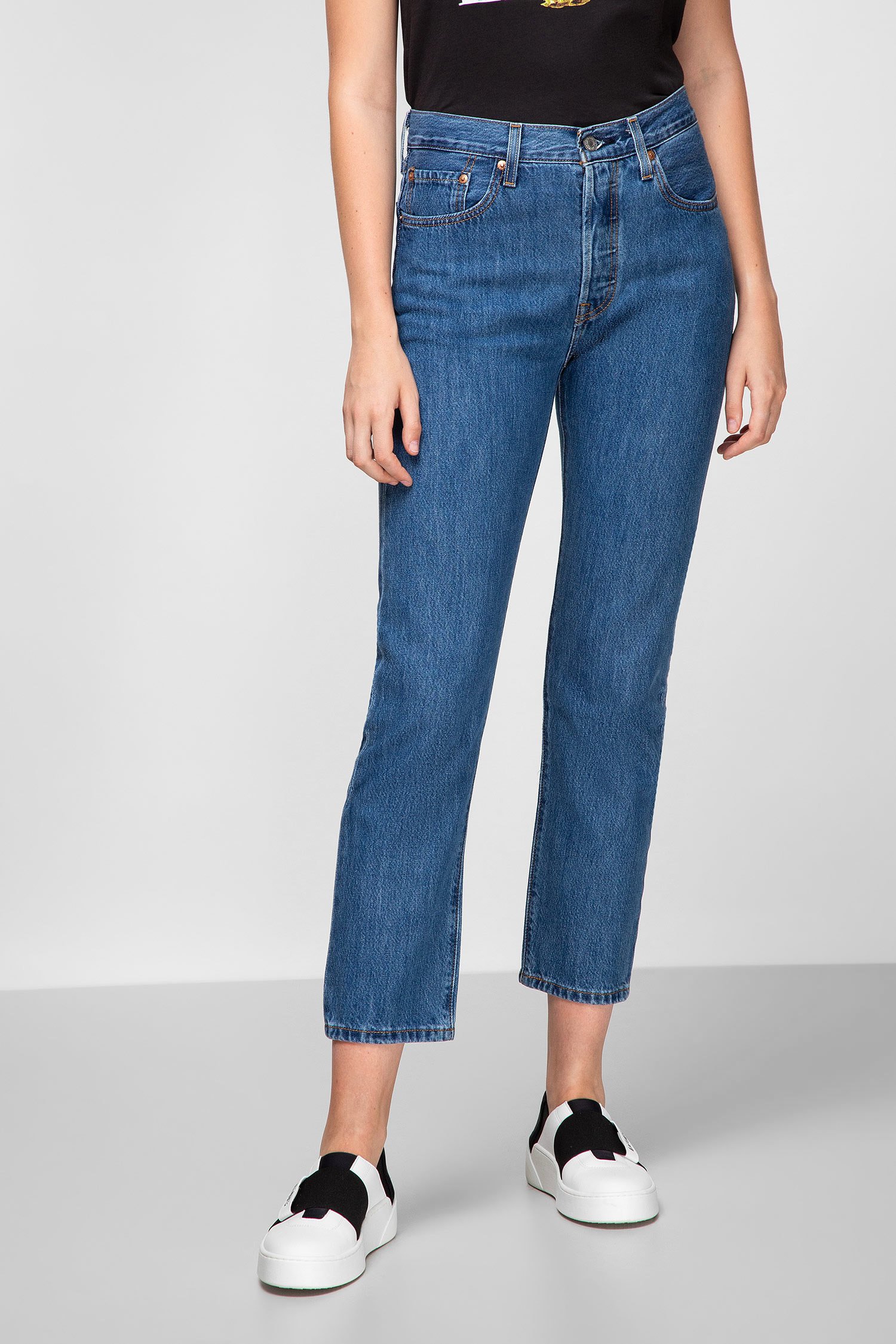 Жіночі сині джинси 501® Original Cropped 1