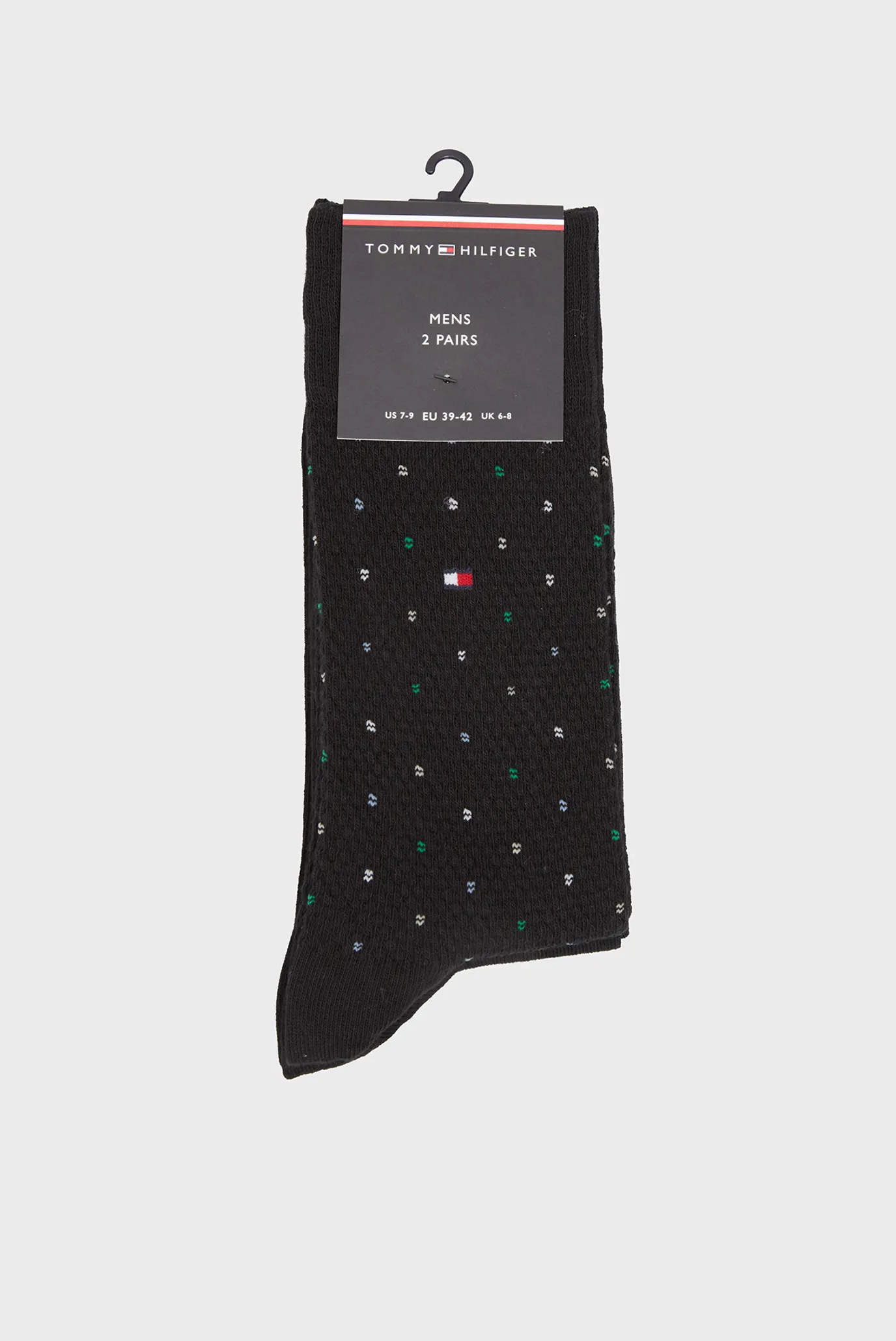 Мужские черные носки (2 пары) STRUCTURE Черный 43-46 Tommy Hilfiger 701236311