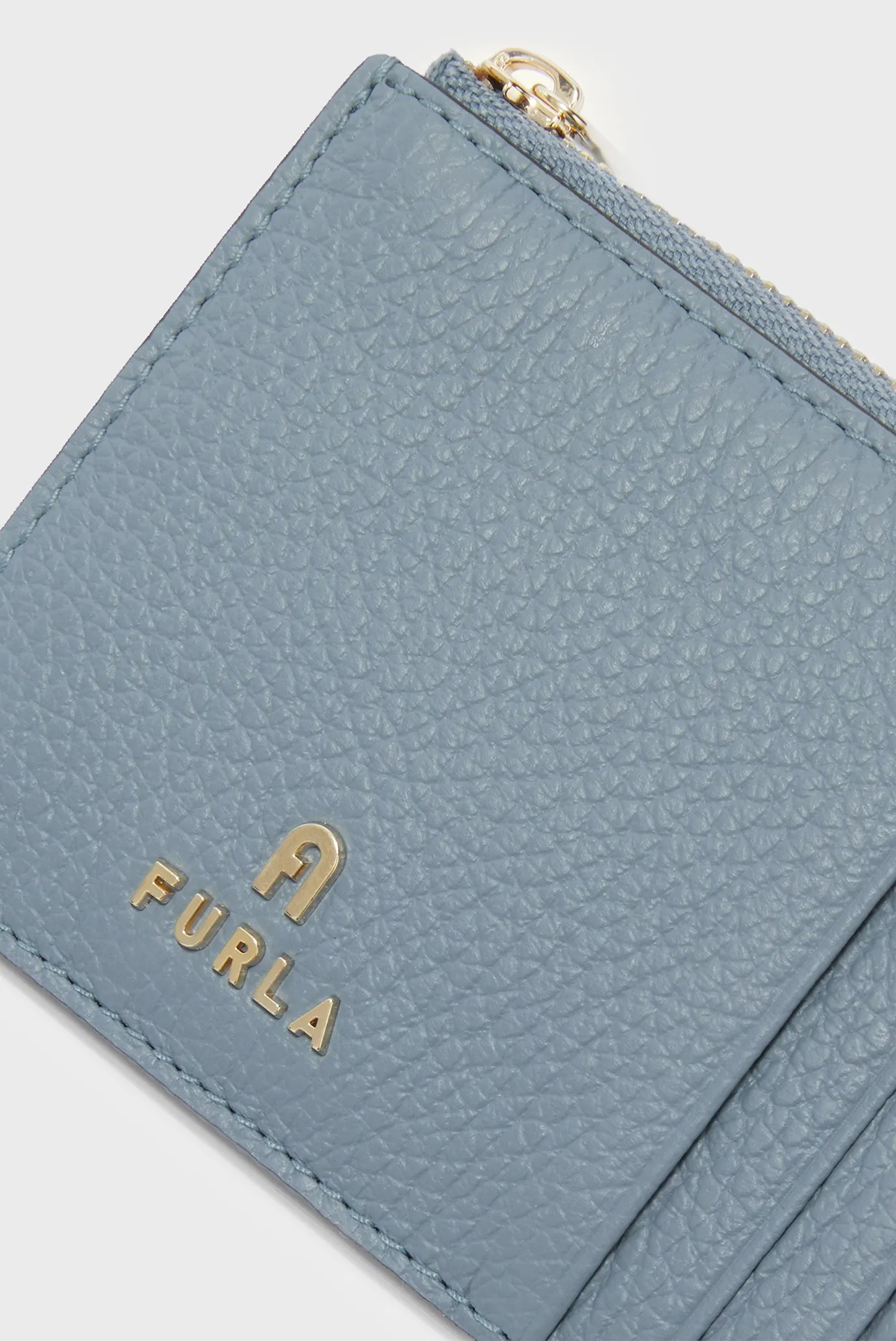 Женский голубой кожаный кардхолдер 2