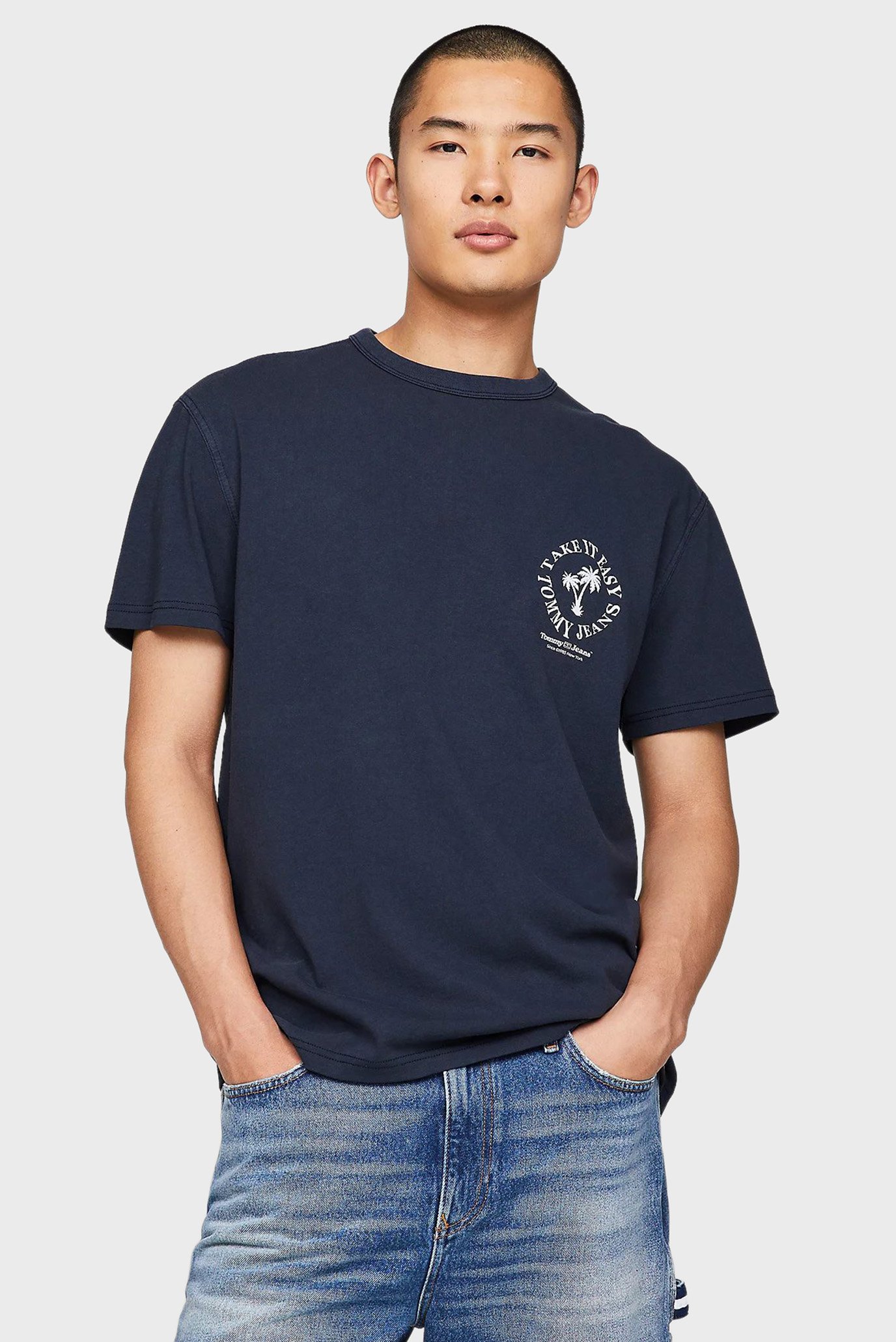 Мужская темно-синяя футболка TJM REG NOVELTY GRAPHIC2 TEE 1