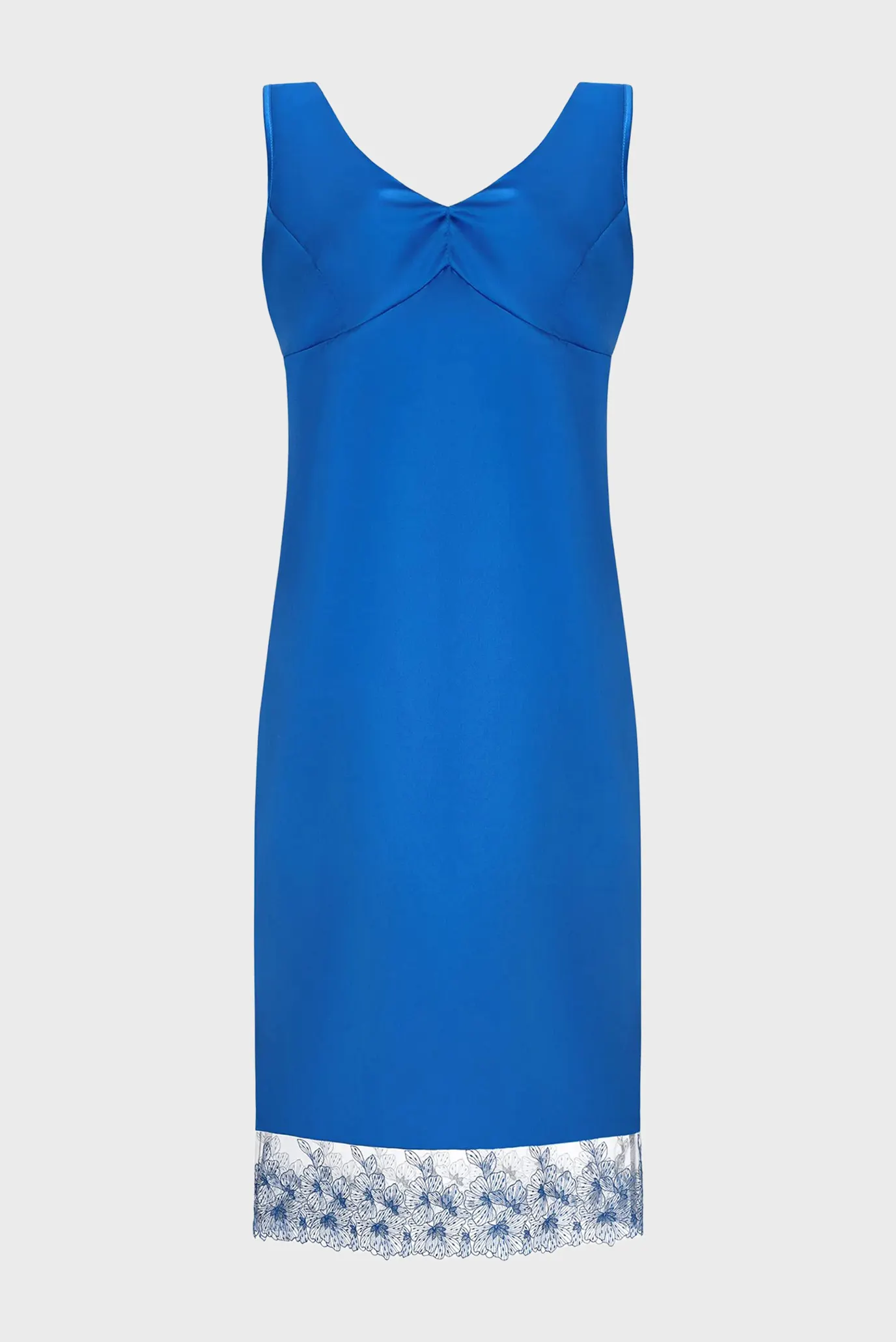 Женская синяя ночная рубашка 3