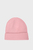 Жіноча рожева вовняна шапка Button