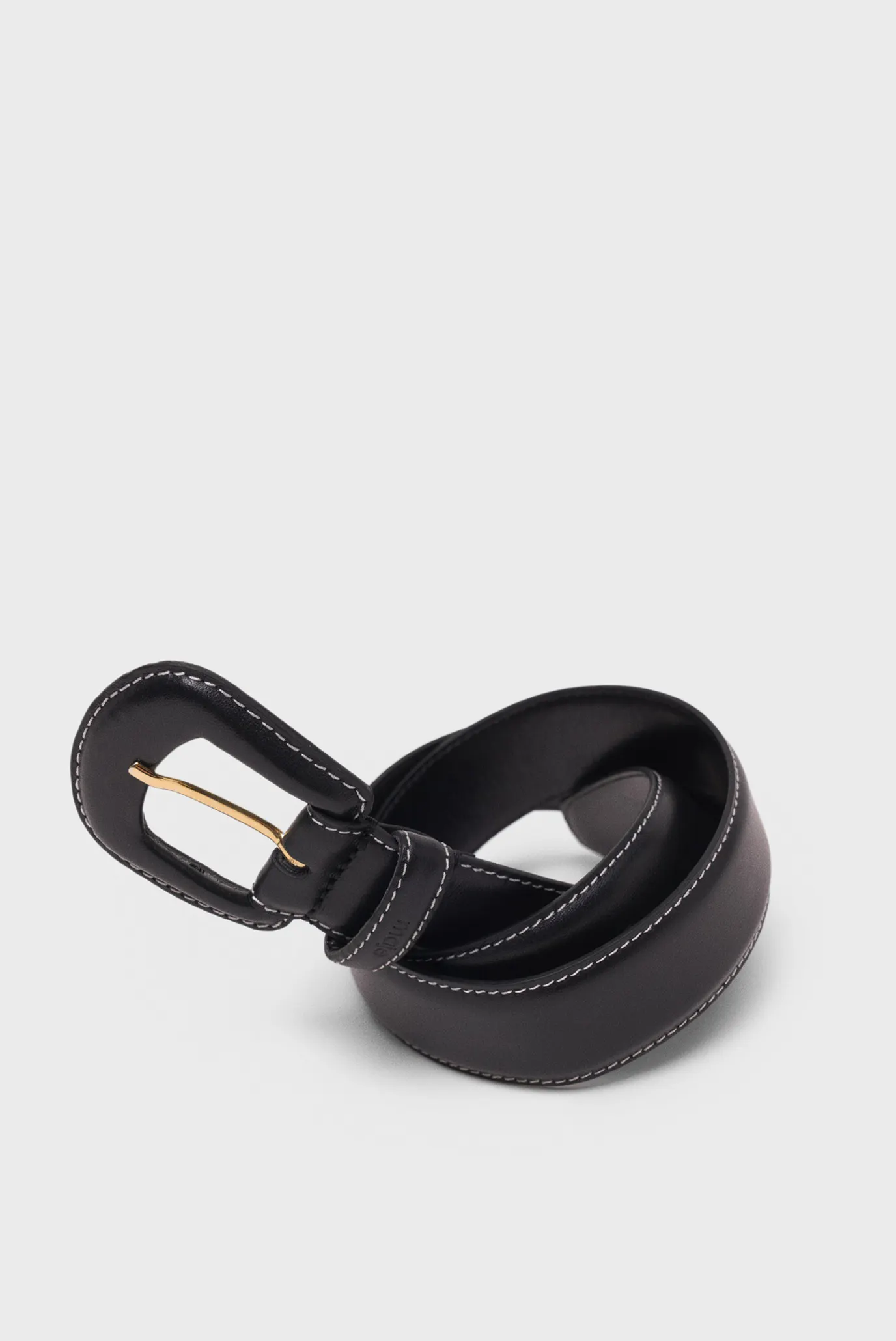 Жіночий чорний шкіряний ремінь 2