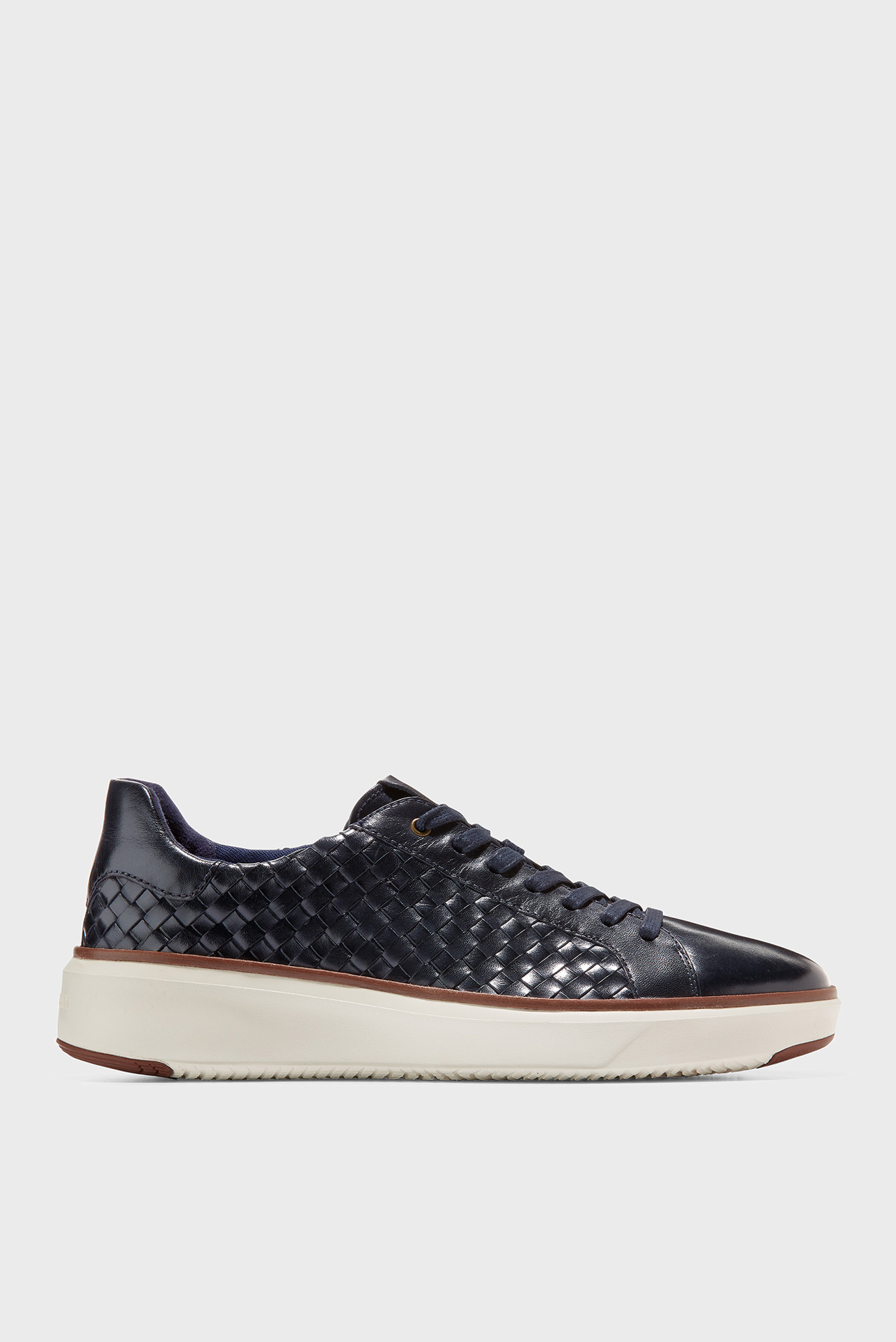 Мужские темно-синие кожаные сникерcы GrandPrø Topspin Woven Lux Sneaker 1