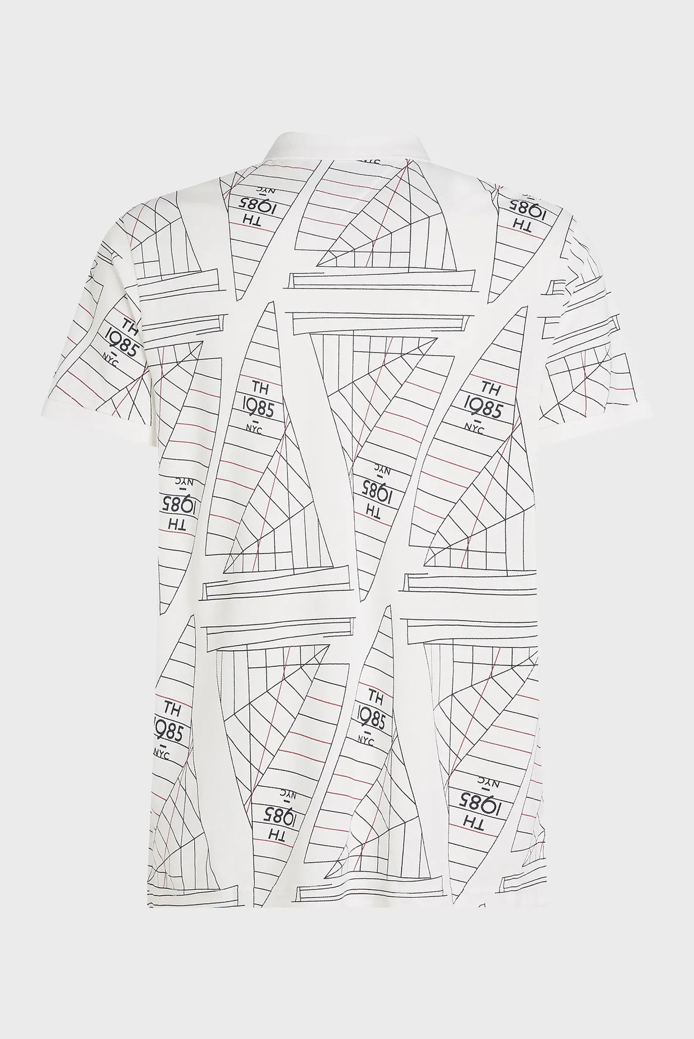 Чоловіче біле поло з візерунком SAILING 6