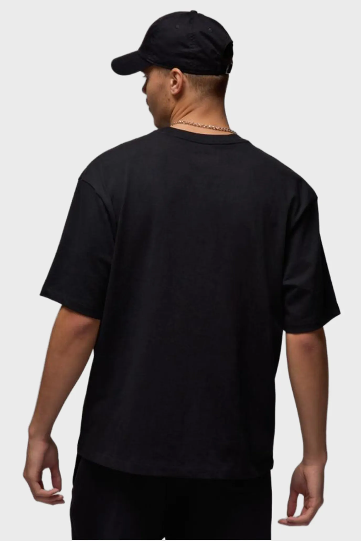 Чоловіча чорна футболка M J FLT ESS OVSZ SS CREW 3