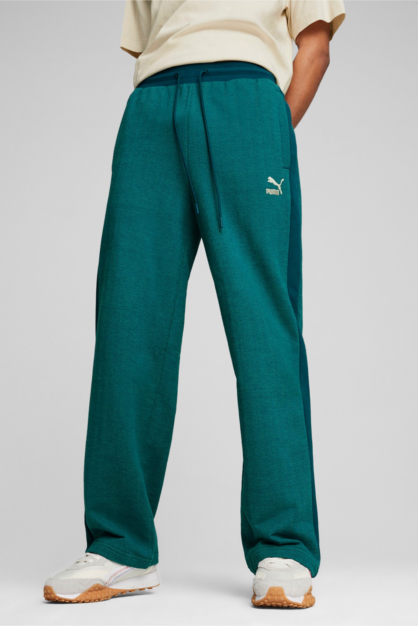 Чоловічі зелені спортивні штани T7 Relaxed Track Pants Men 1