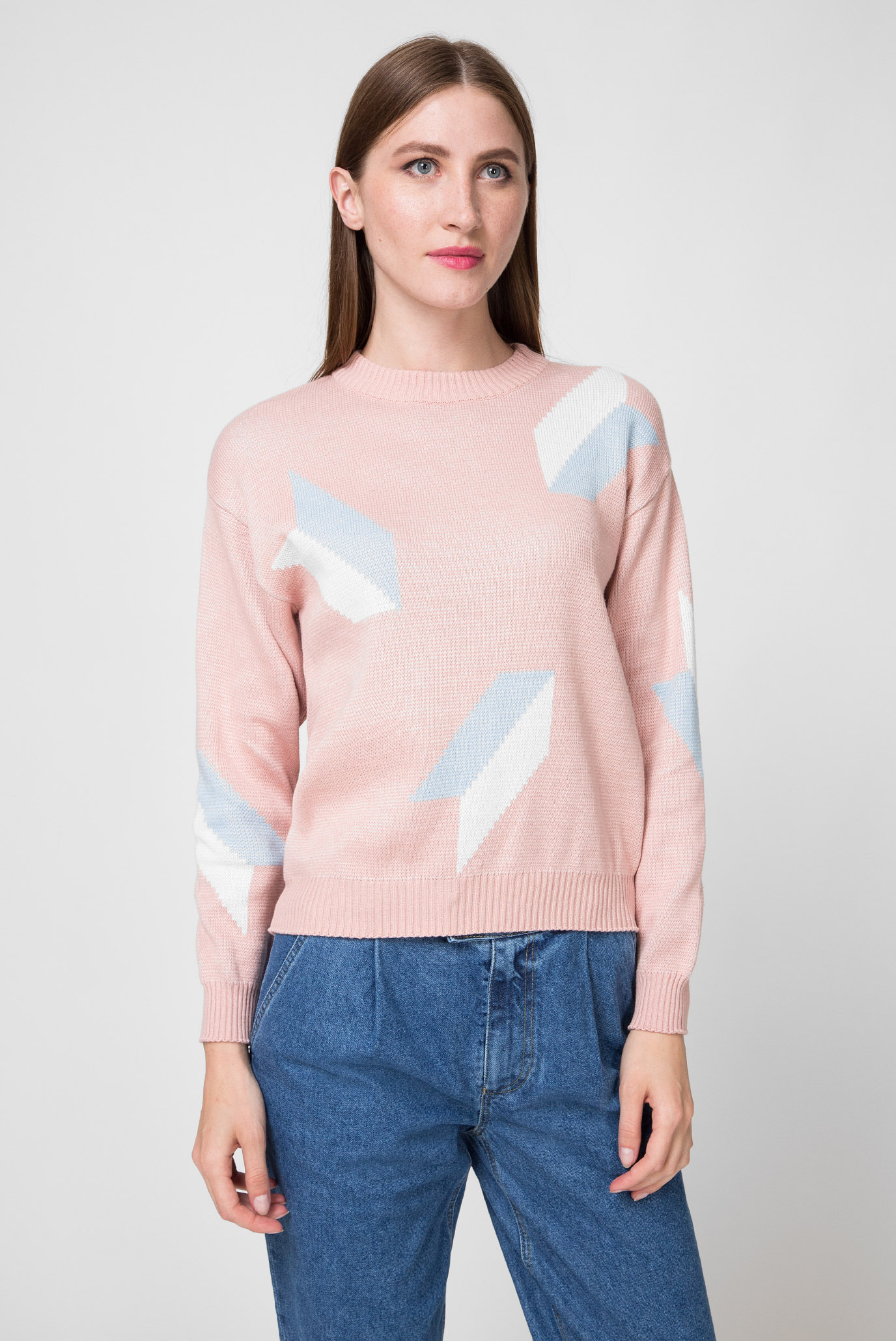 Женский пудровый джемпер MustHave 7597 — MD-Fashion