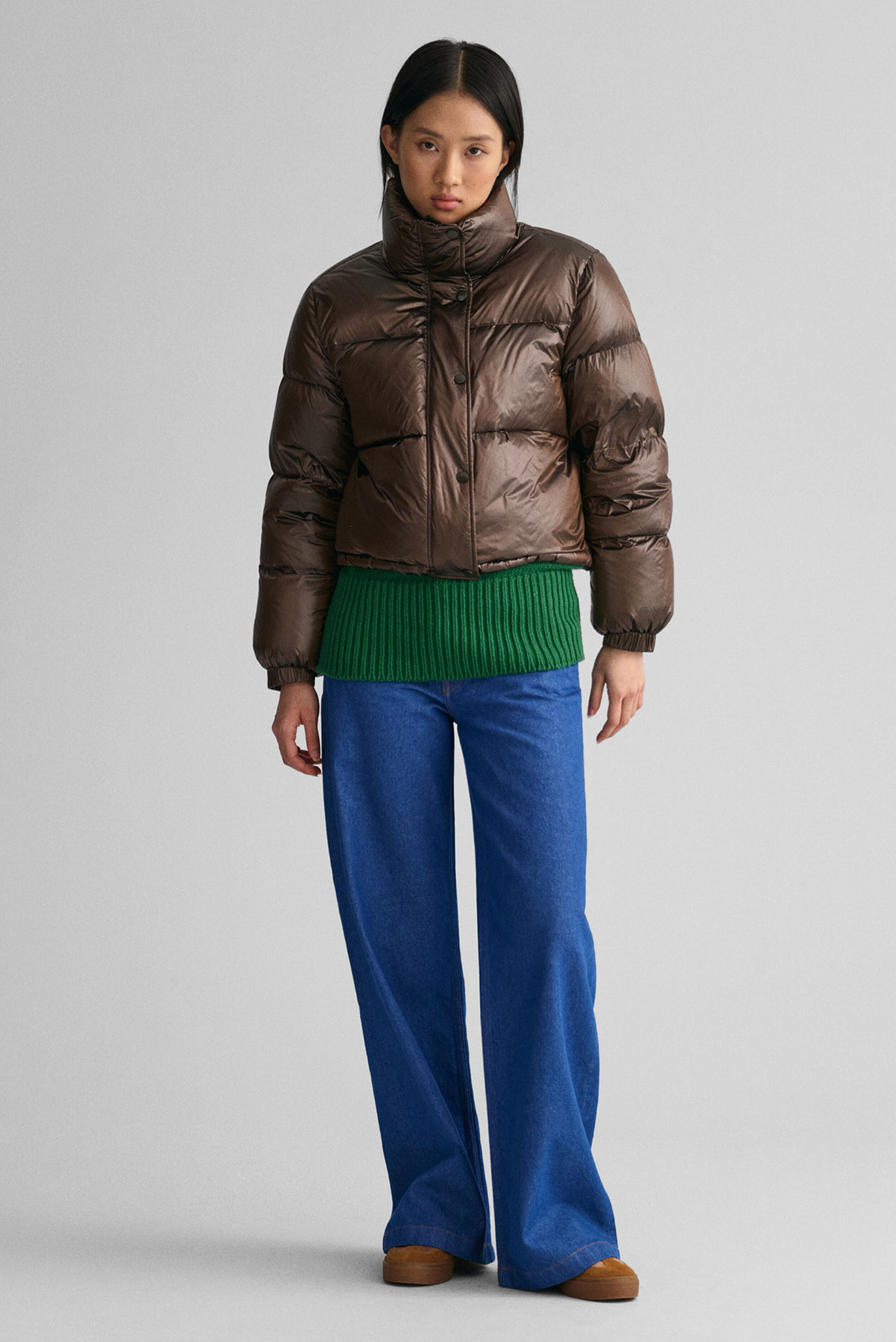 Cropped down shop puffer jacket