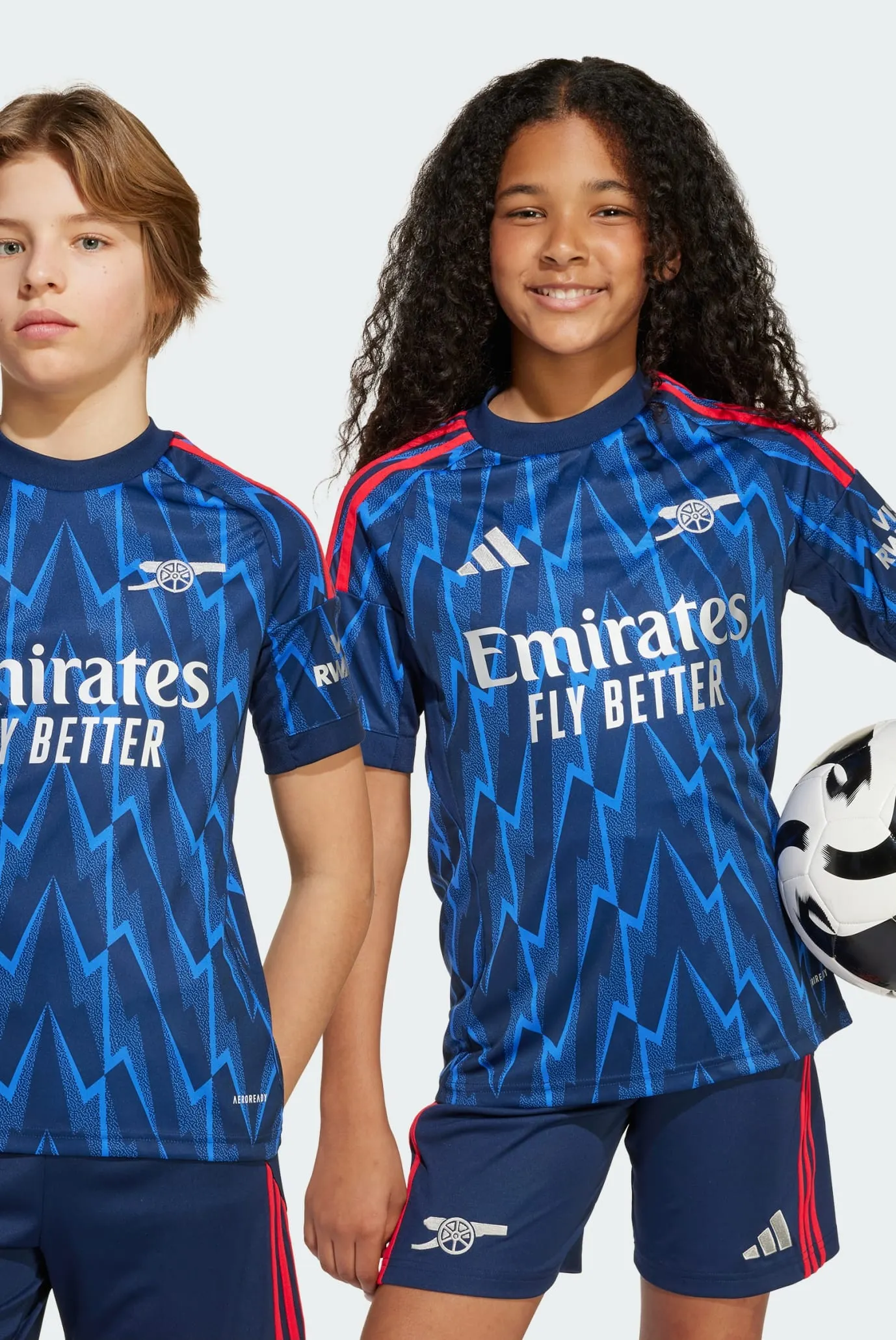 Детская синяя футболка с узором Arsenal 25/26 Away Kids 2
