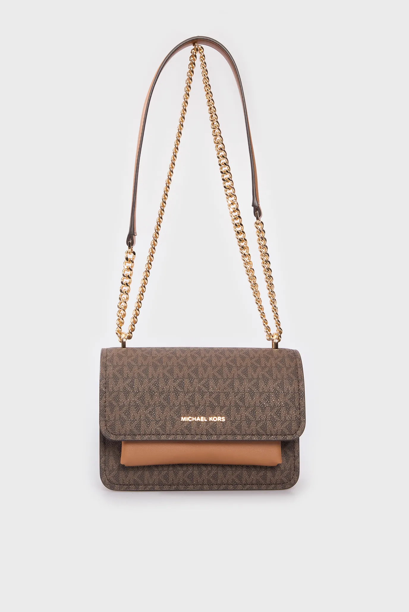 Жіноча темно-коричнева сумка з візерунком CLAIRE 6