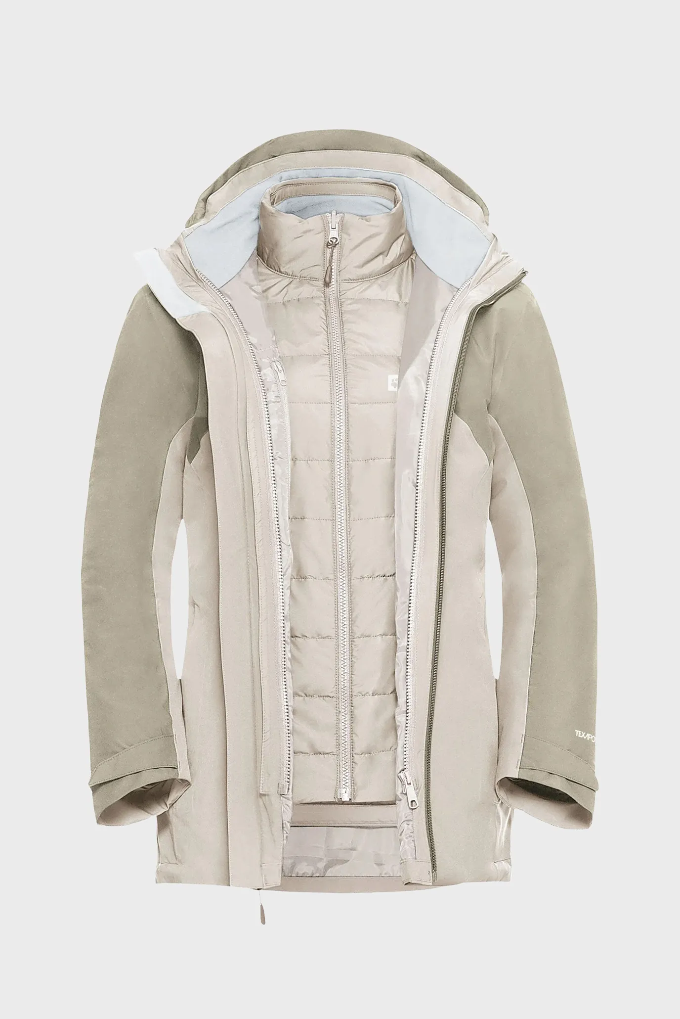 Женская бежевая куртка 3в1 15