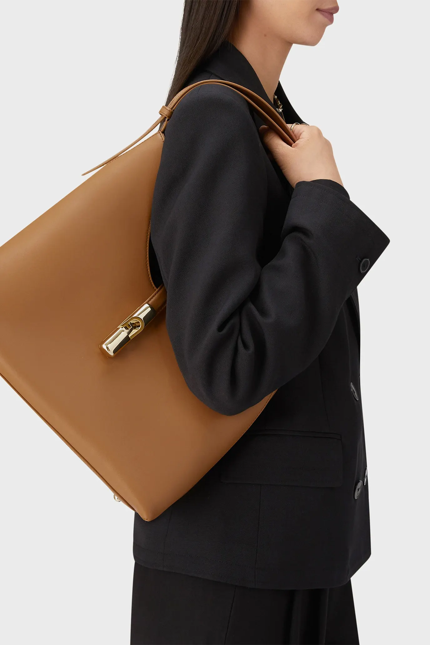 Женская рыжая кожаная сумка 5