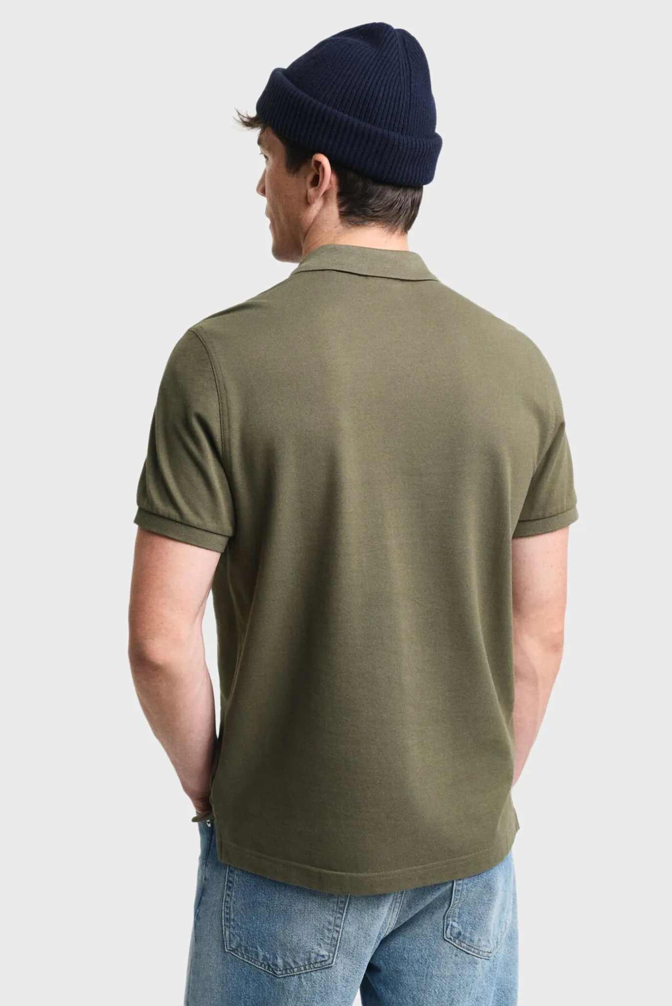 Чоловіче оливковое поло REG SHIELD SS PIQUE POLO 3