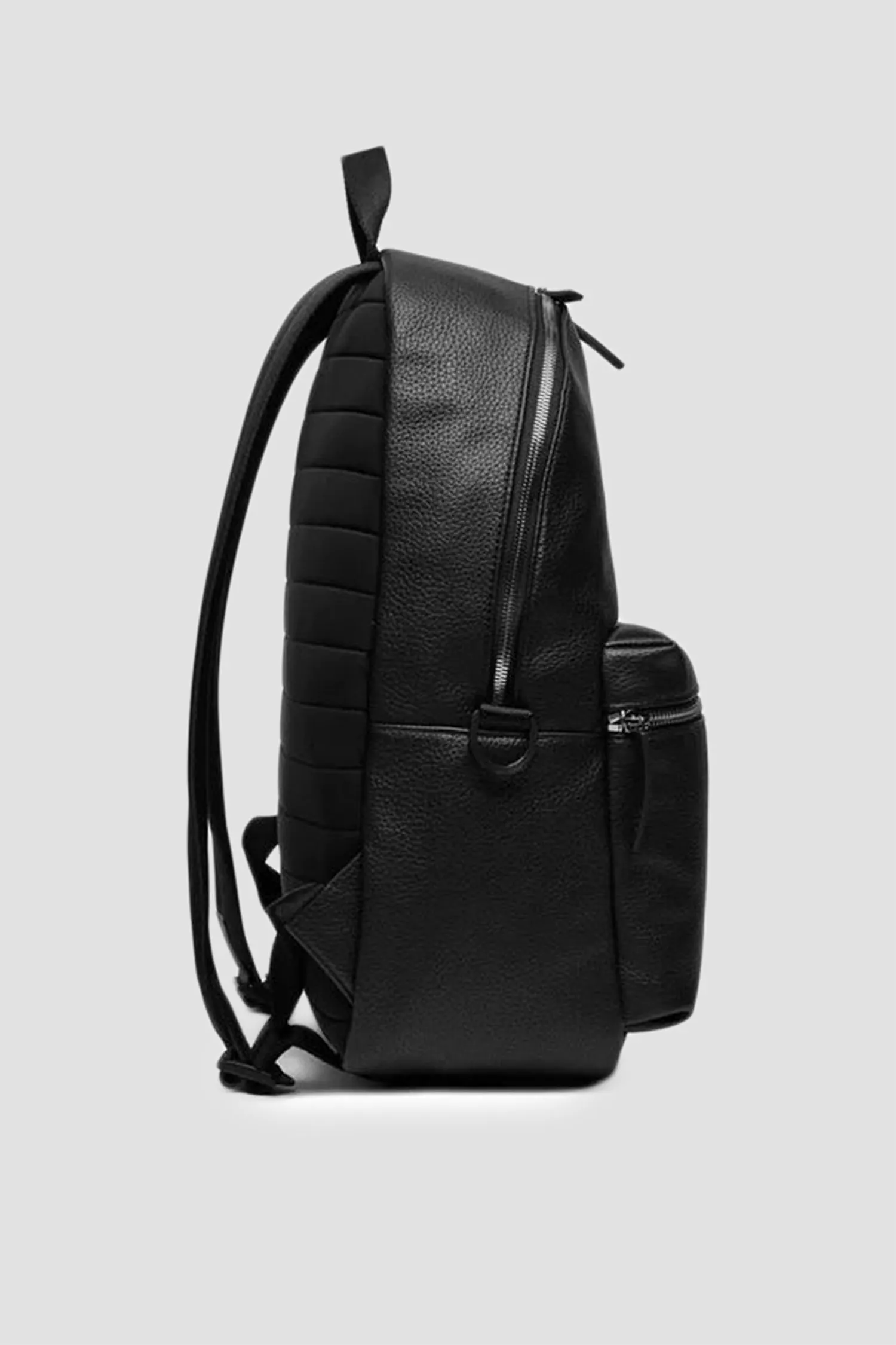 Чоловічий чорний шкіряний рюкзак 3