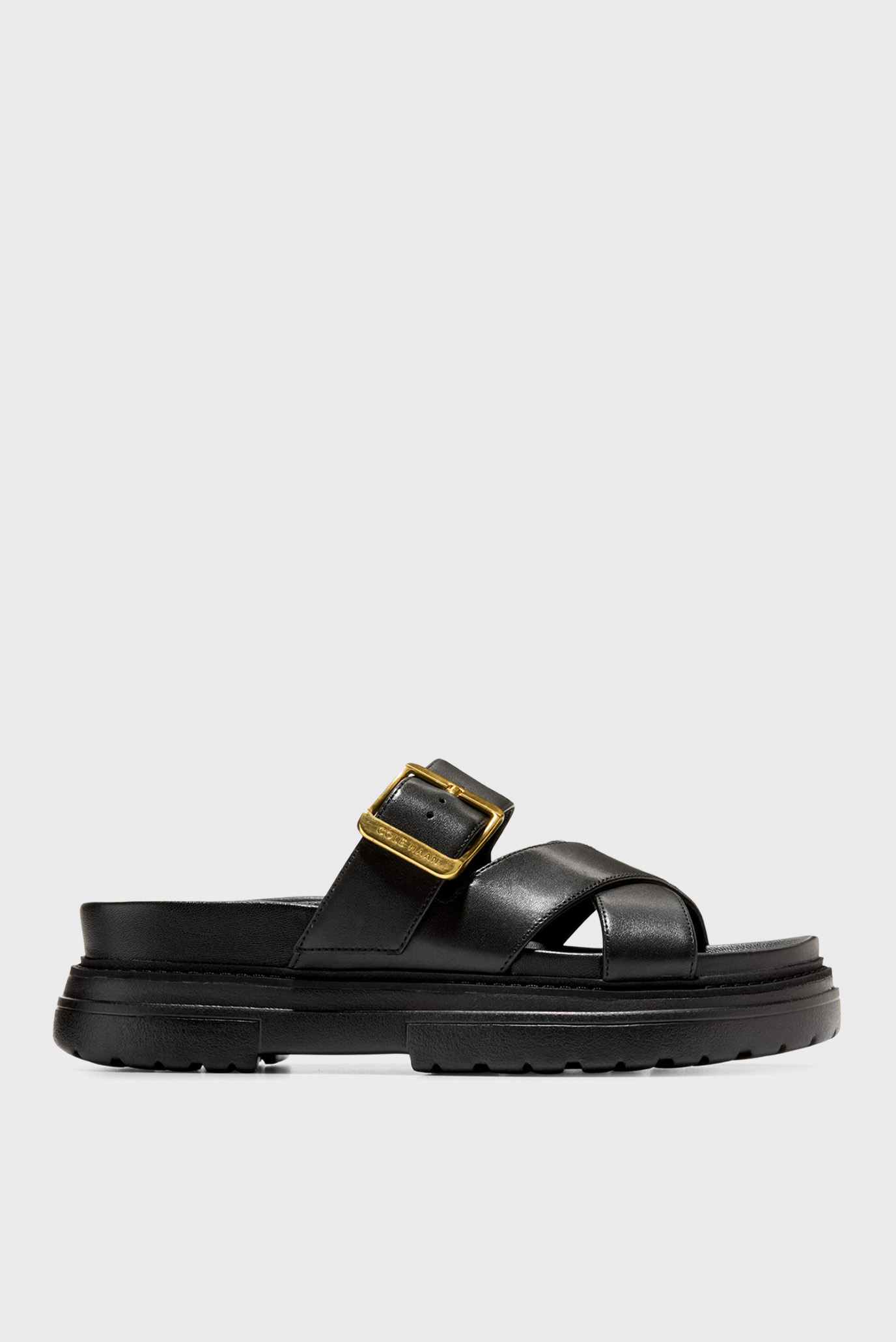 Женские черные кожаные слайдеры Fraya Slide Sandals 1