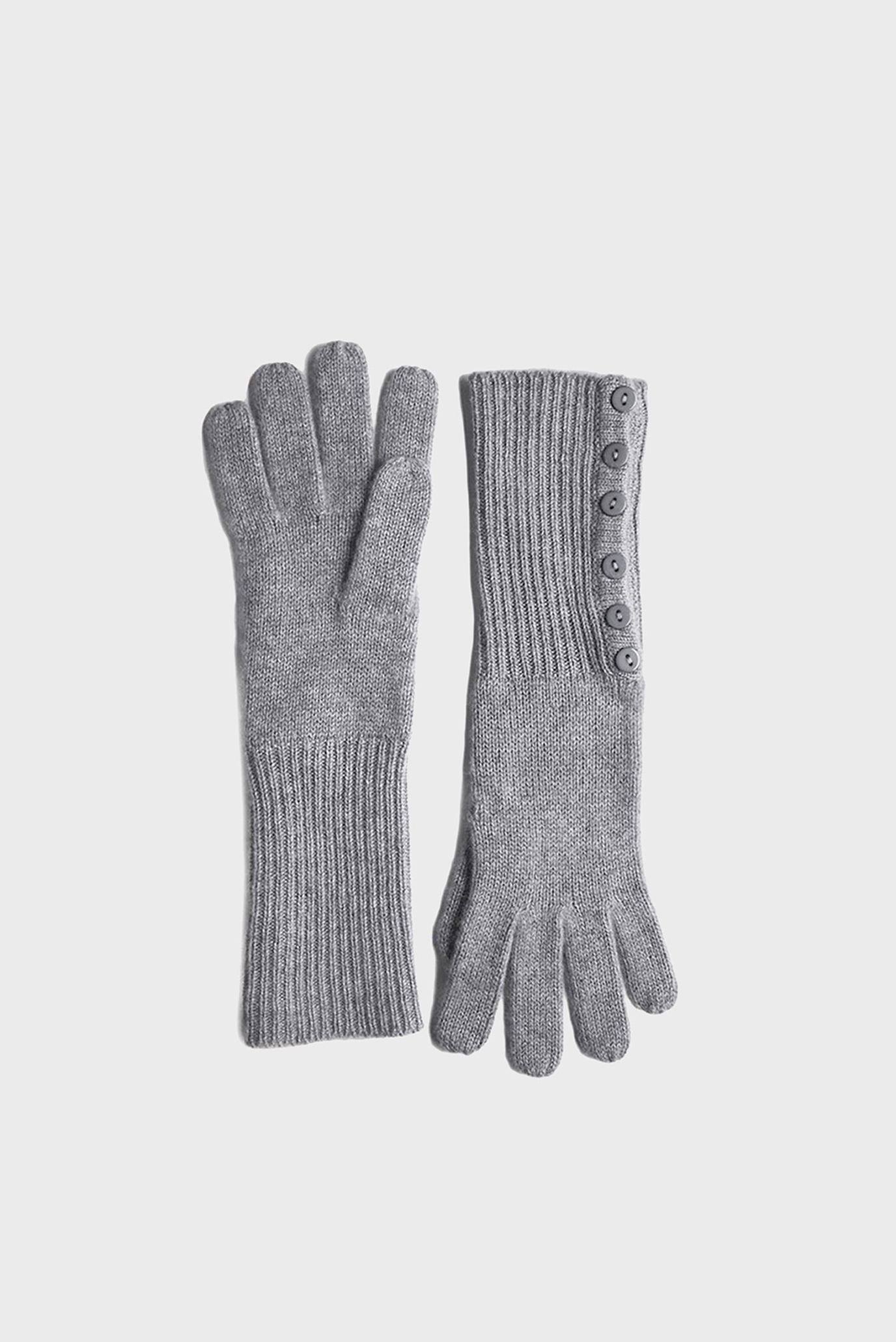Женские светло-серые кашемировые перчатки 1