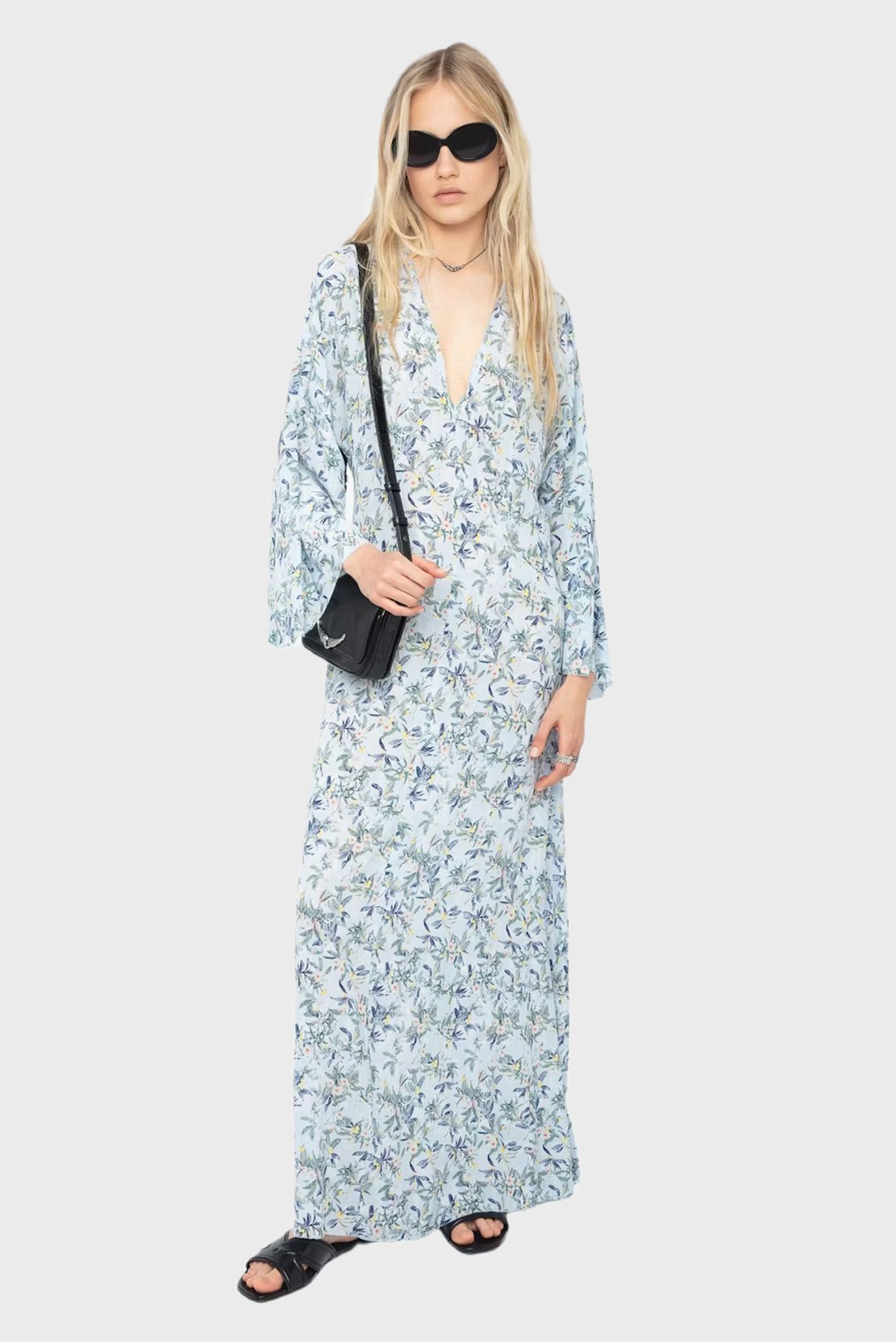 Женское голубое платье с узором Rasato Голубой S ZADIG&VOLTAIRE WWDR02535_CLOUD Женское голубое платье с узором Rasato Голубой S ZADIG&VOLTAIRE WWDR02535_CLOUD