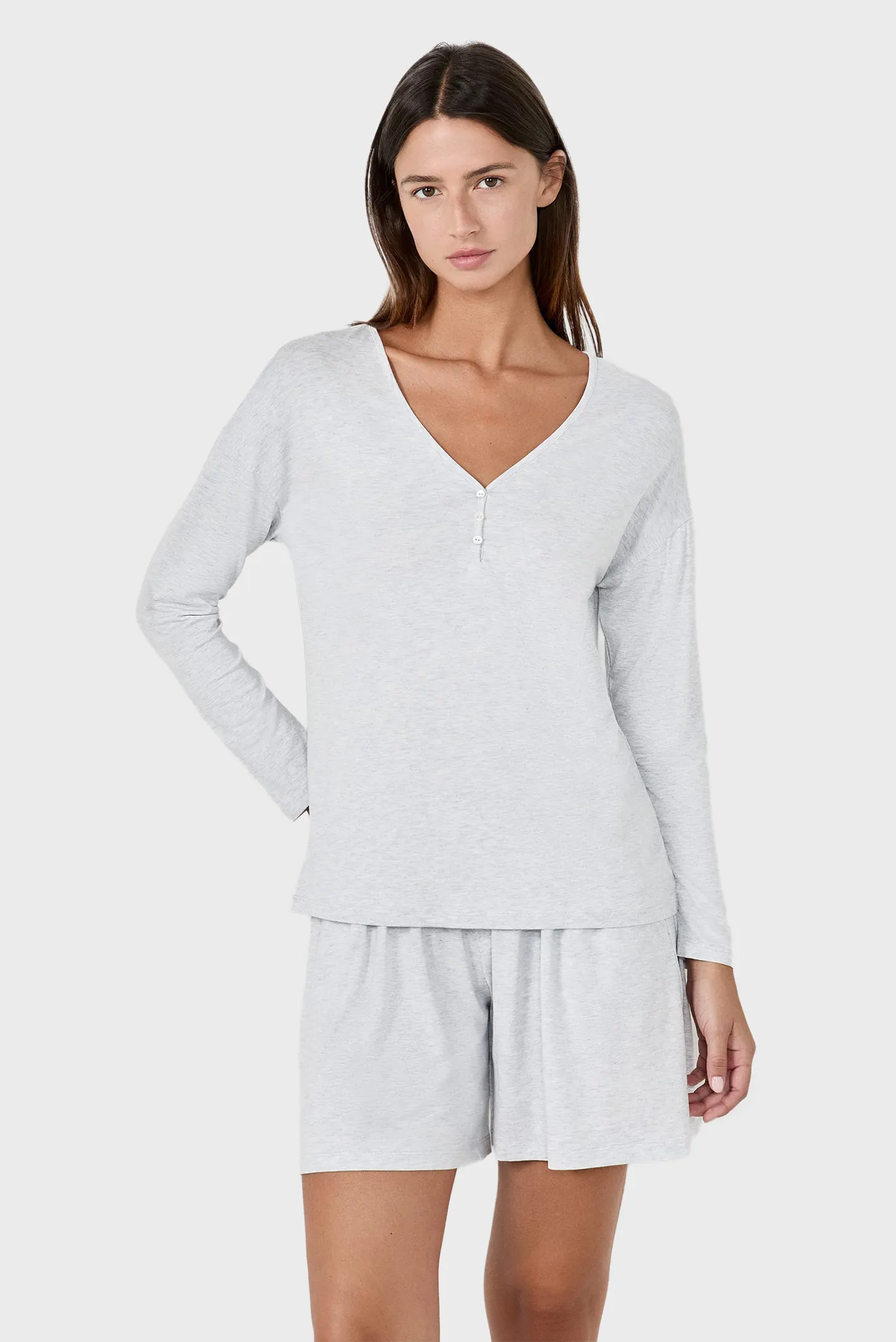 Жіночий світло-сірий лонгслів MODY 2