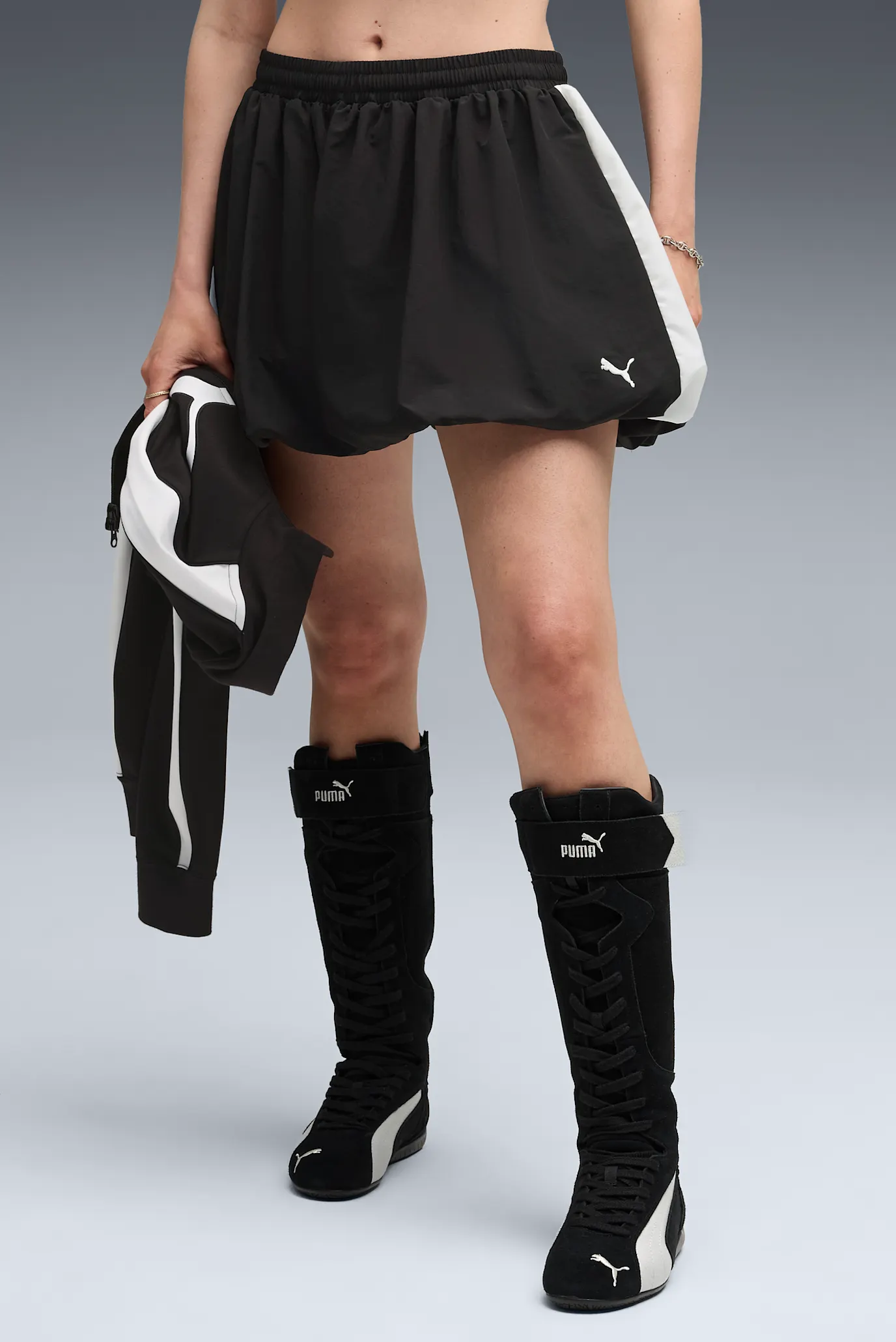 Женская черная юбка T7 Balloon Skirt Women 3