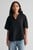 Женская черная льняная блуза REL LINEN POPOVER SS