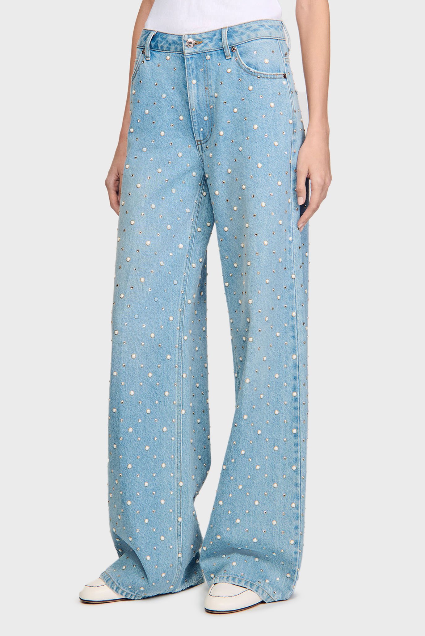 Женские голубые джинсы Голубой 36 Sandro SFPJE00707_Blue Jean Женские голубые джинсы Голубой 36 Sandro SFPJE00707_Blue Jean