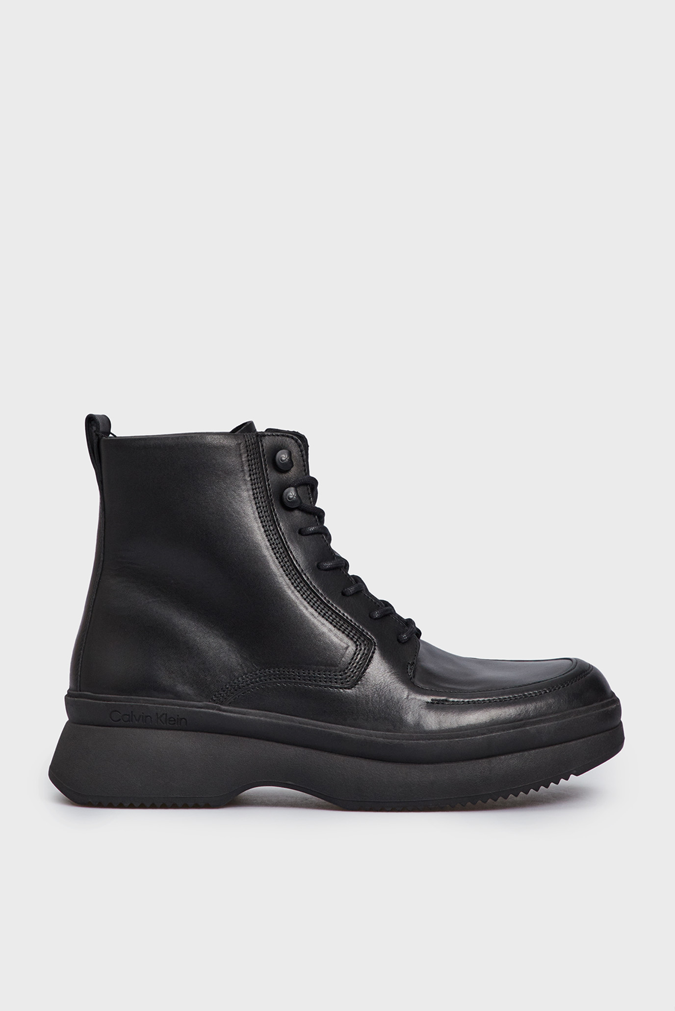 Мужские черные кожаные ботинки LACE UP 1