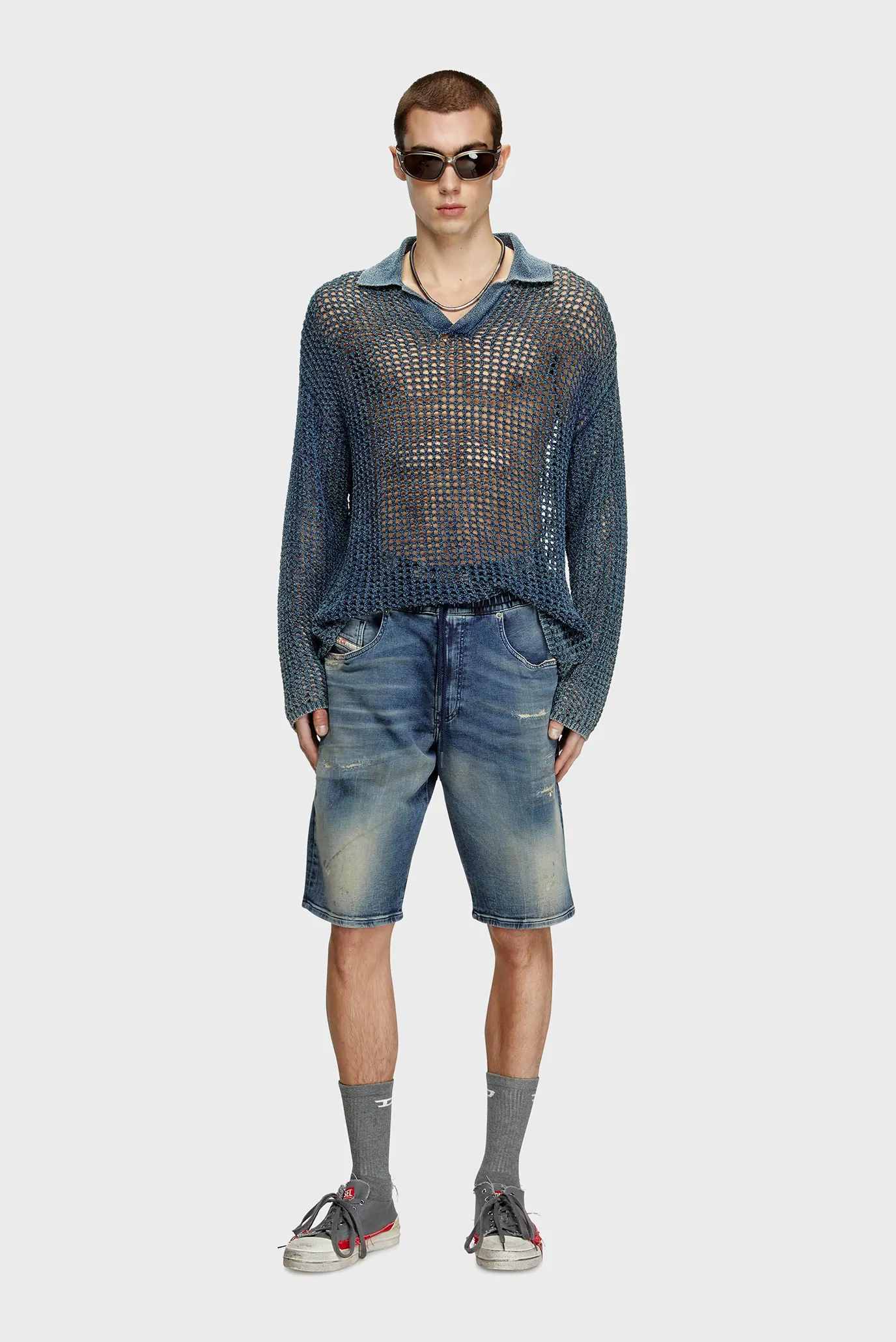 Чоловічі сині джинсові шорти 2033 D-KROOLEY-SHORT JOGG CALZONCINI 2